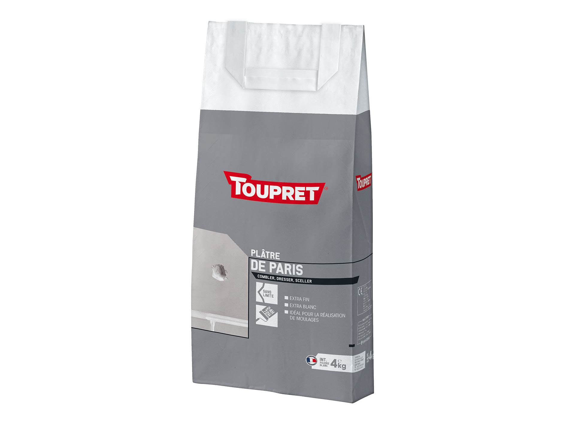Plâtre de Paris poudre TOUPRET 4kg