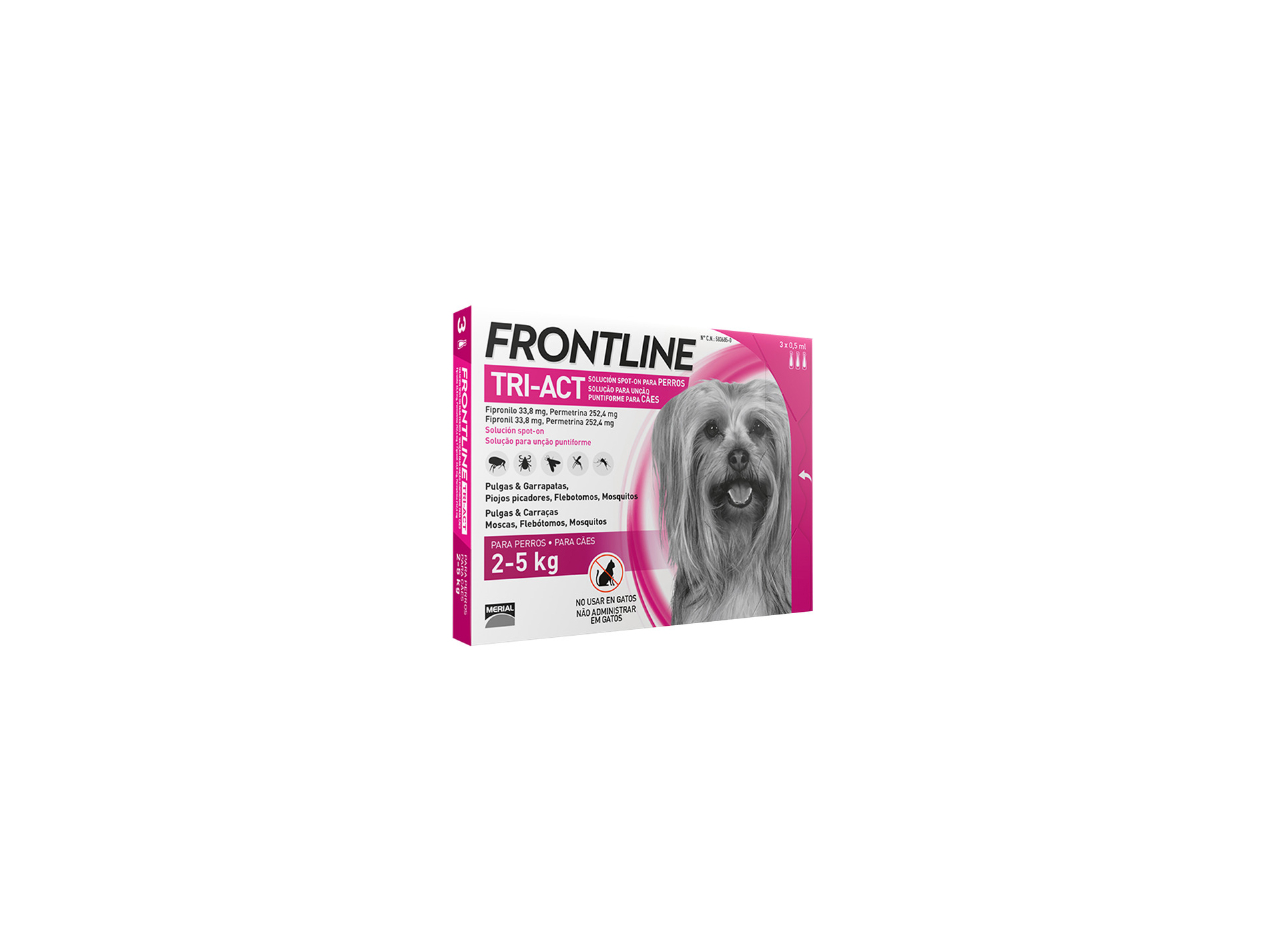 Frontline Tri-Act chien 2-5kg 6 pipettes