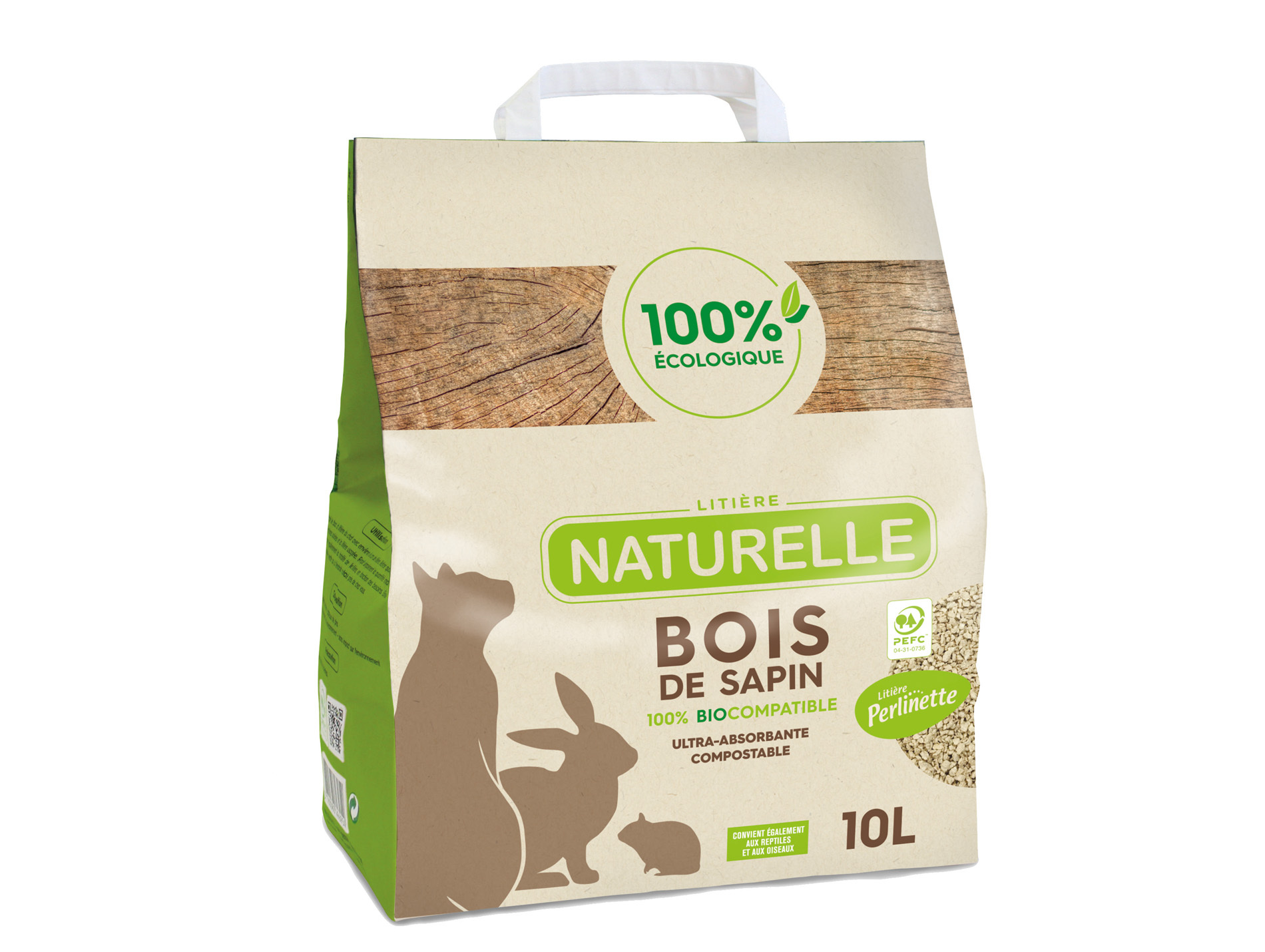 Litière Perlinette bois de sapin Demavic 10L