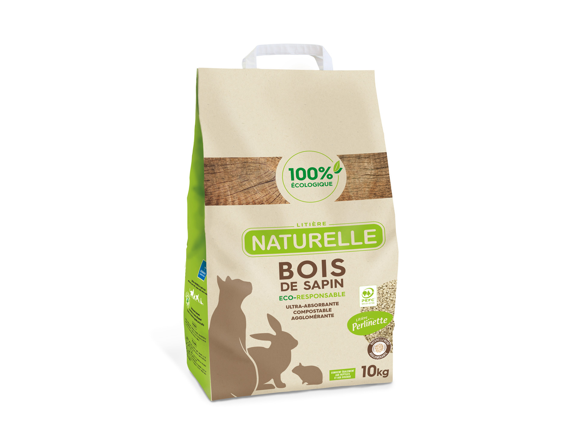 Litière Perlinette bois de sapin Demavic 10kg