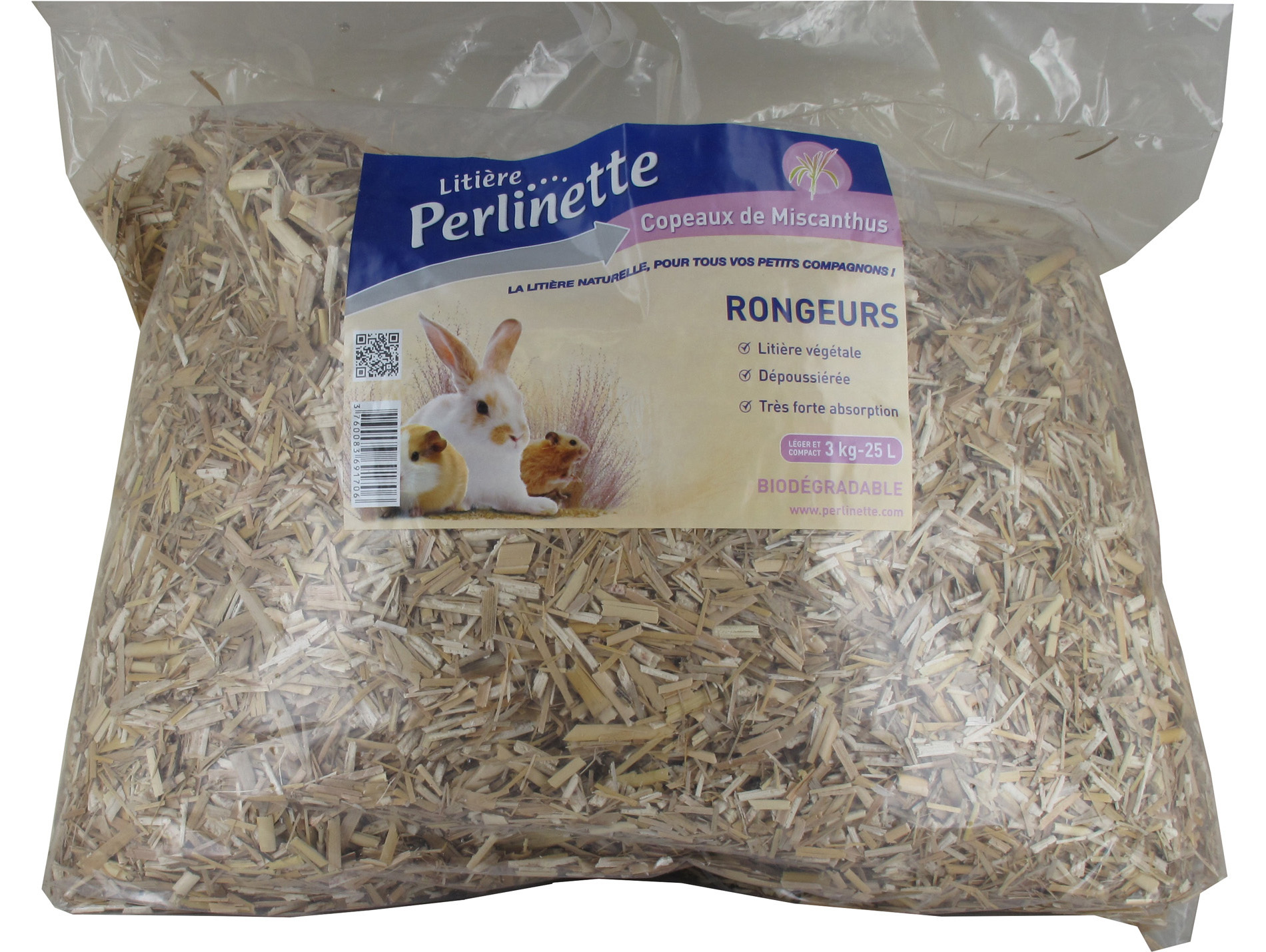 Litière végétale miscanthus Perlinette 3kg