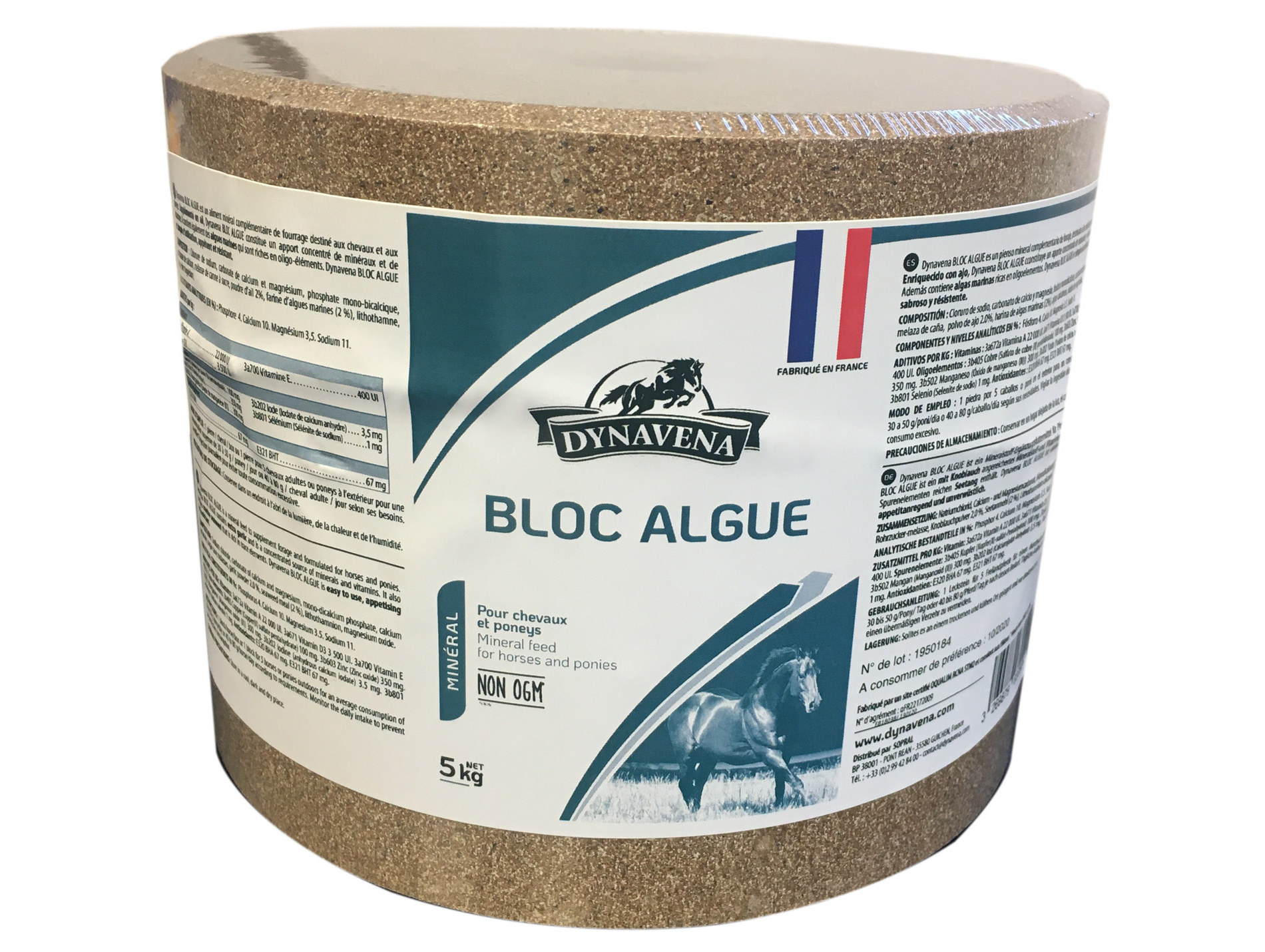 Aliment cheval DYNAVENA Bloc algues 5kg