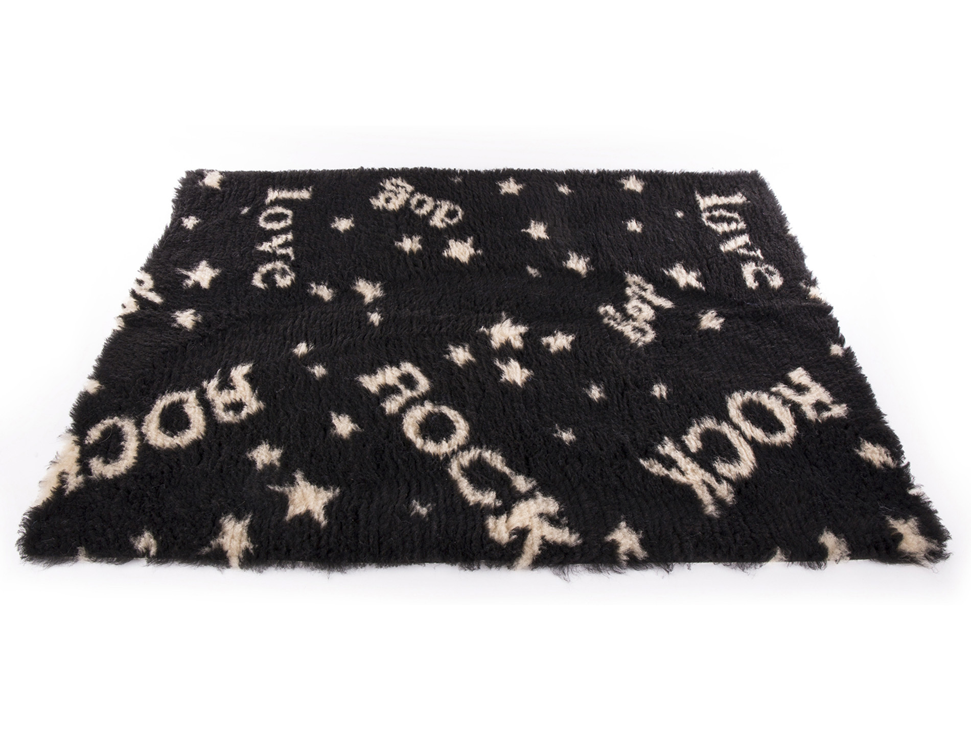 Tapis Petbed MARTIN SELLIER 75 x 100cm rock noir/beige