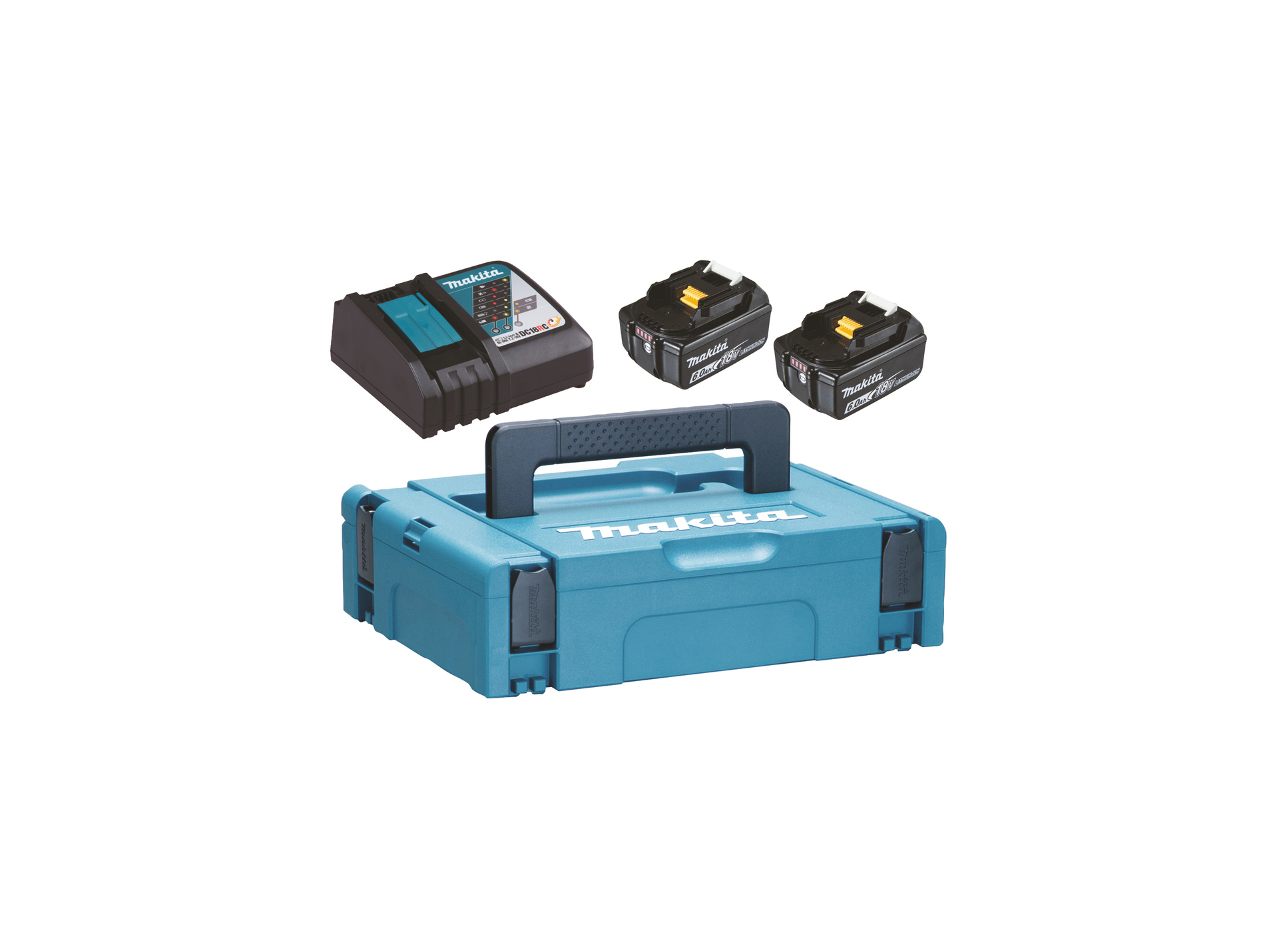 Pack 2 batteries MAKITA BL1860C 18v 6ah avec chargeur rapide