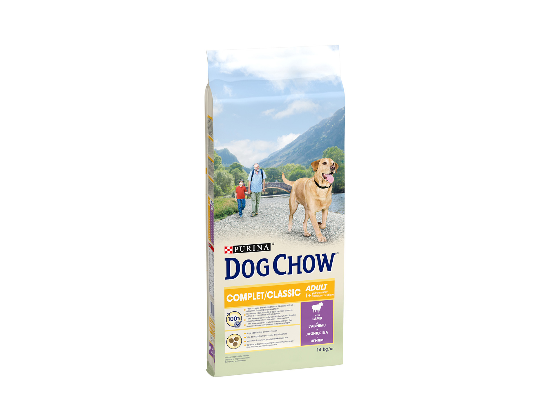Croquettes chien adulte DOG CHOW Complet/classic agneau 14kg