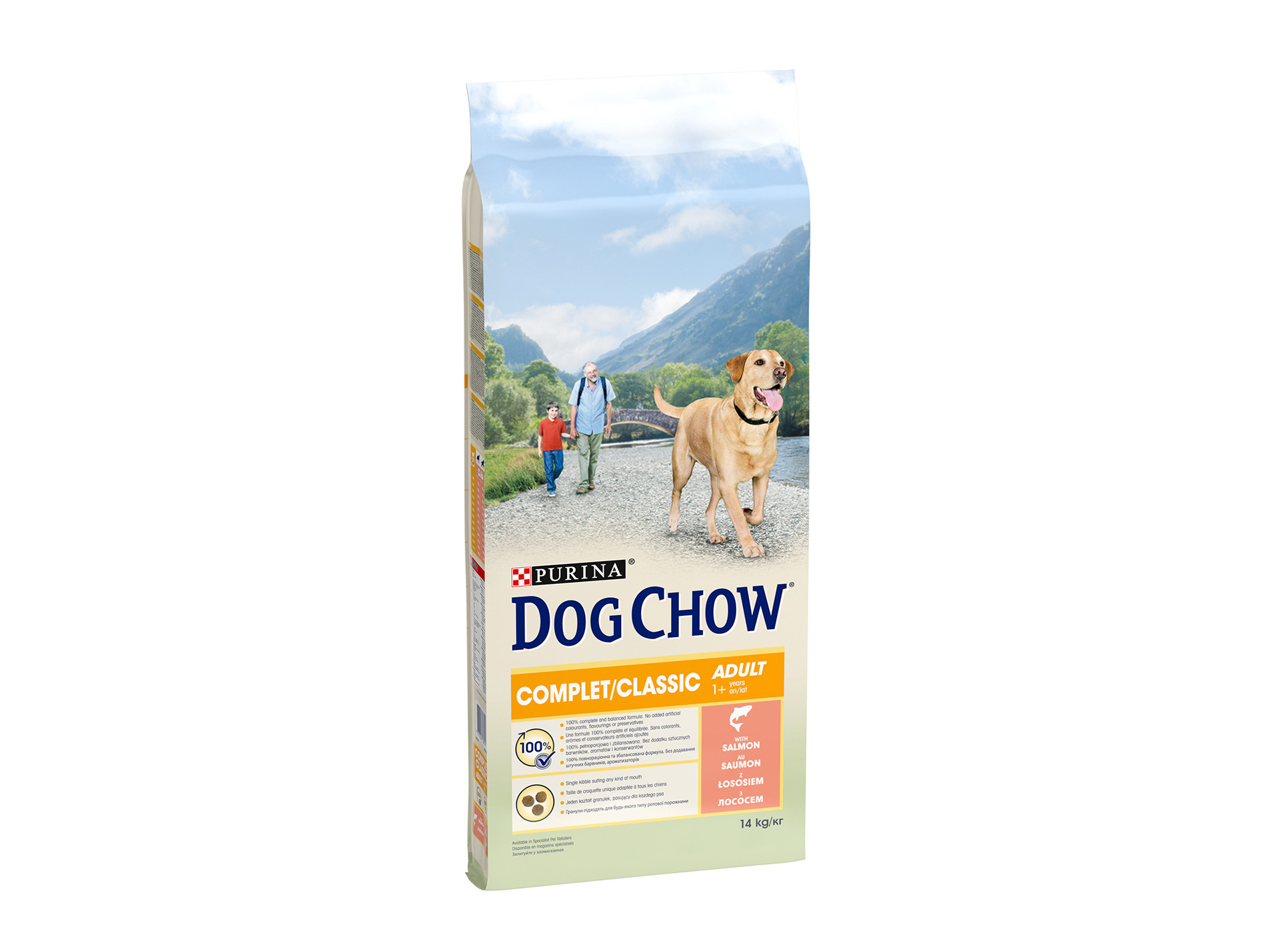Croquettes chien adulte DOG CHOW Complet/classic saumon 14kg
