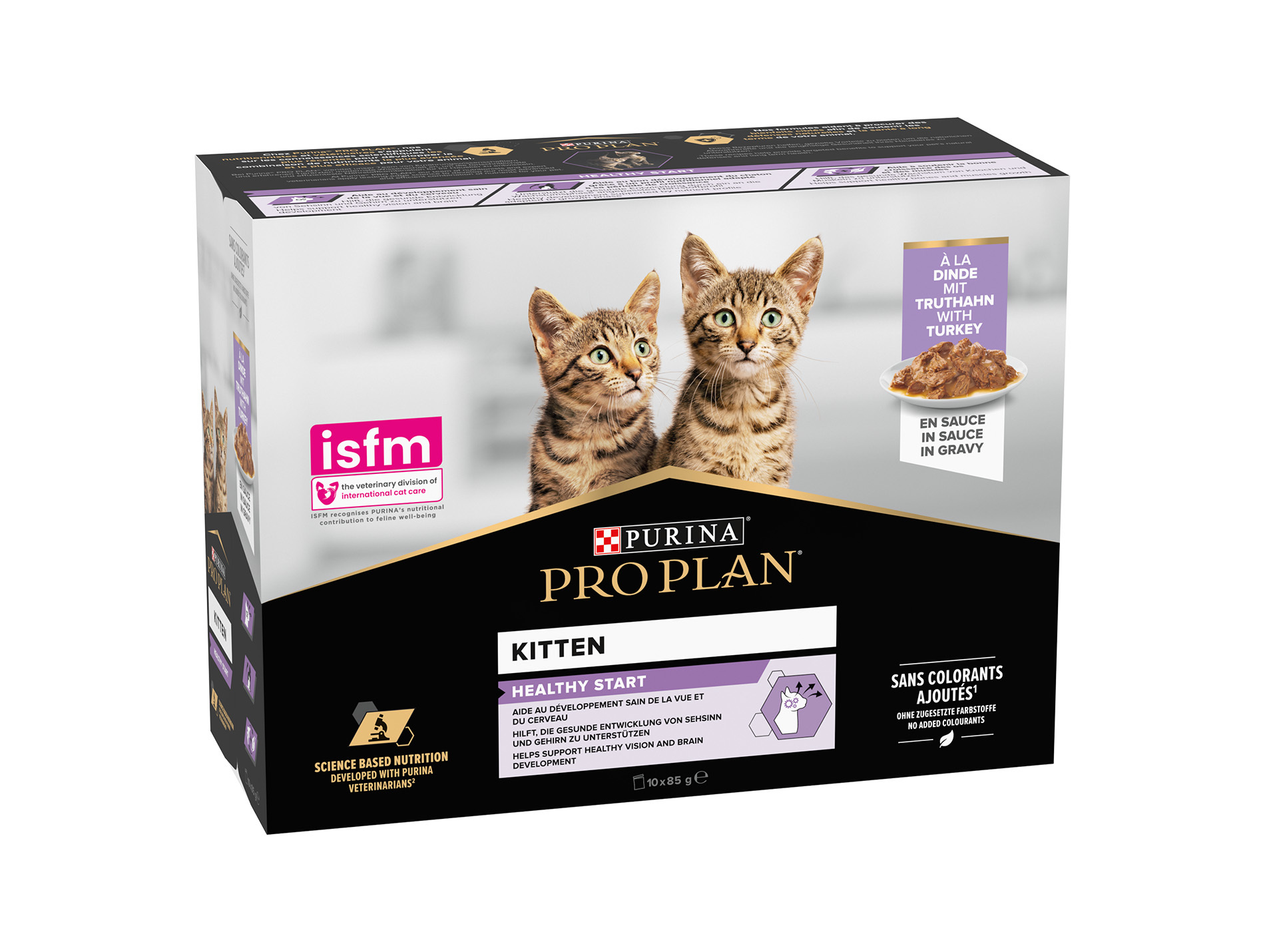 Pâtée chaton PRO PLAN Healthy start dinde 10x85g