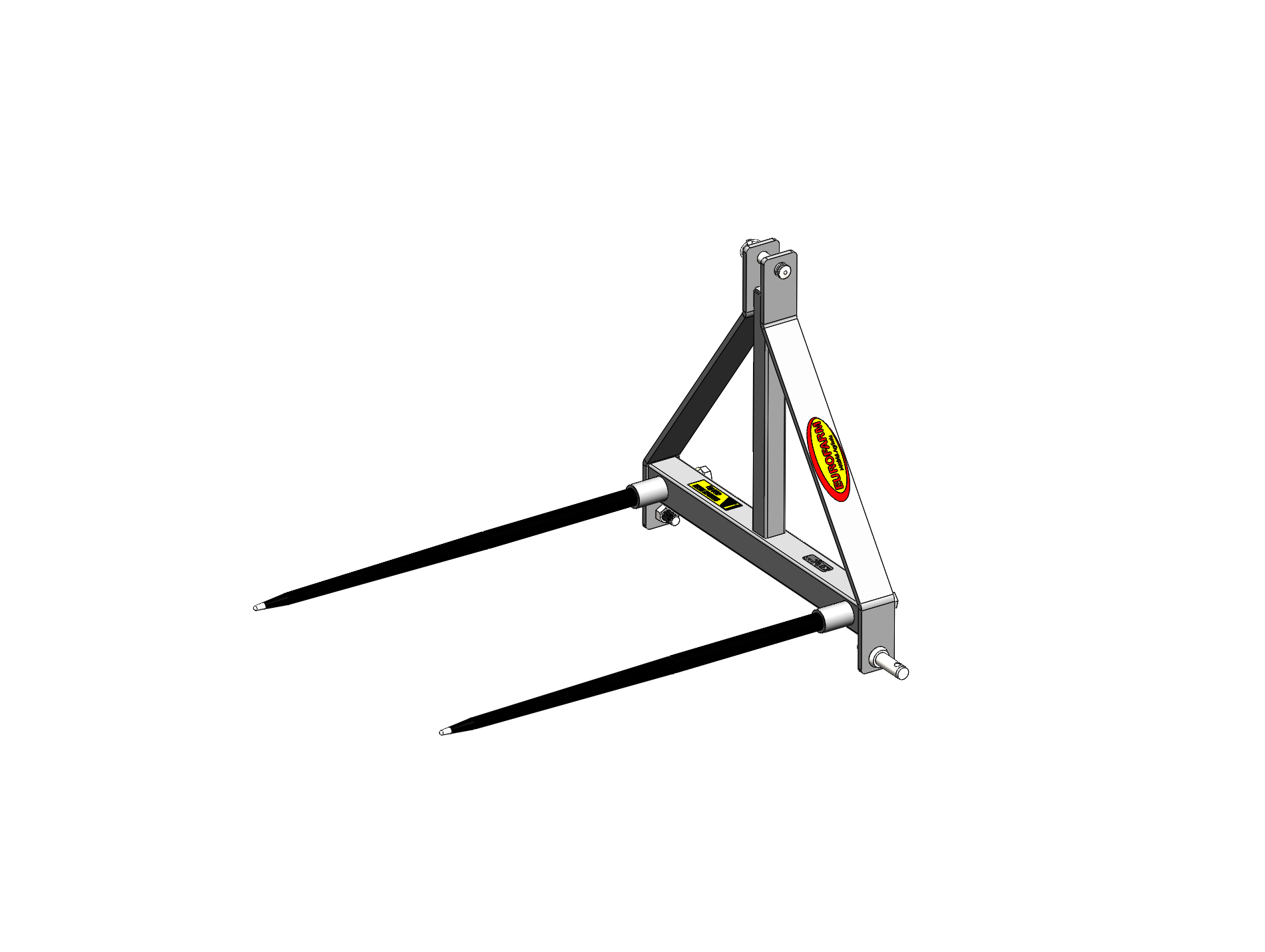 Pic botte EUROFARM 2 dents 1100x36mm attelage 3 points