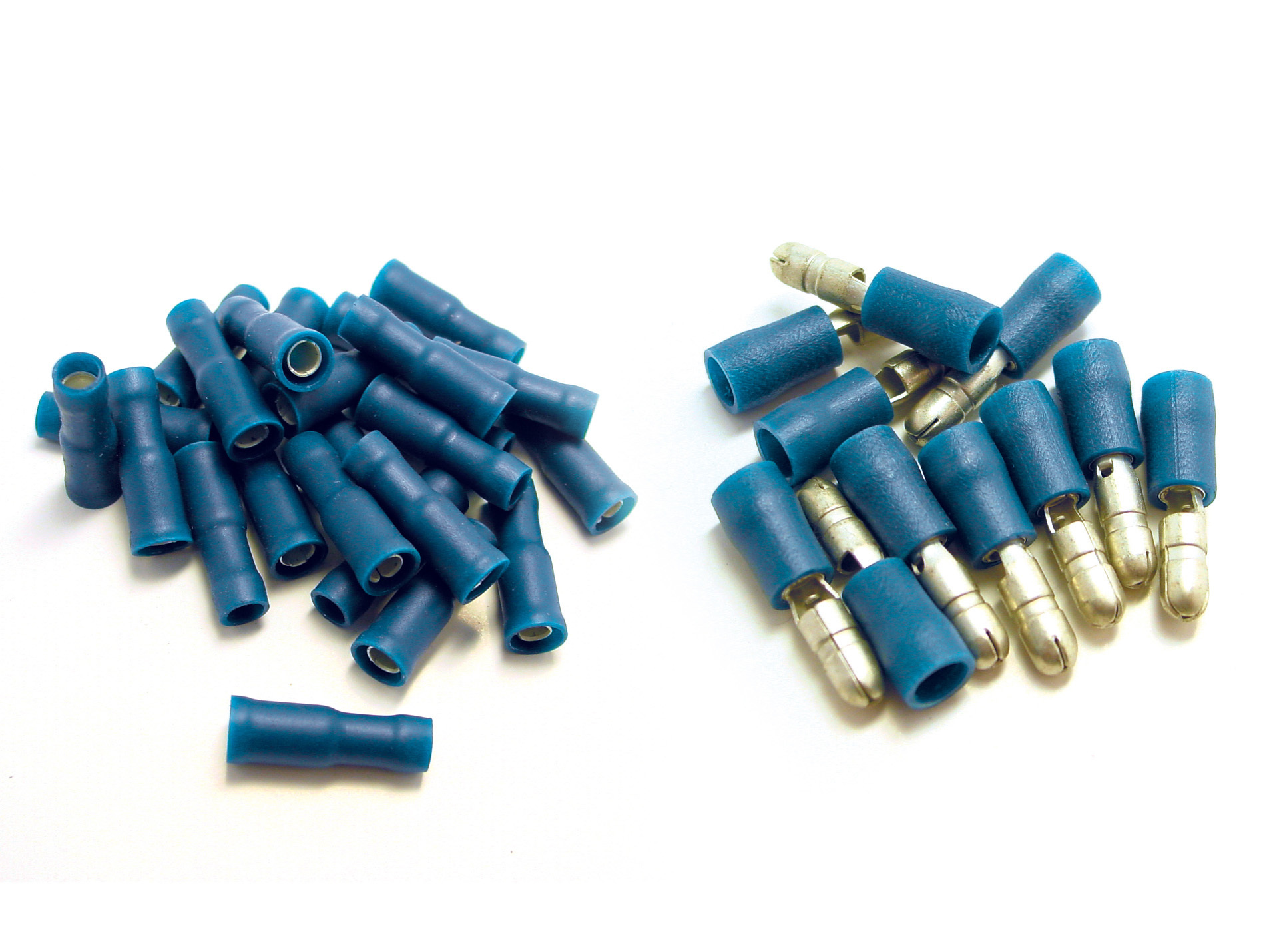 Cosse électrique ronde M+F Ø0,5-1,5mm2 bleu x20