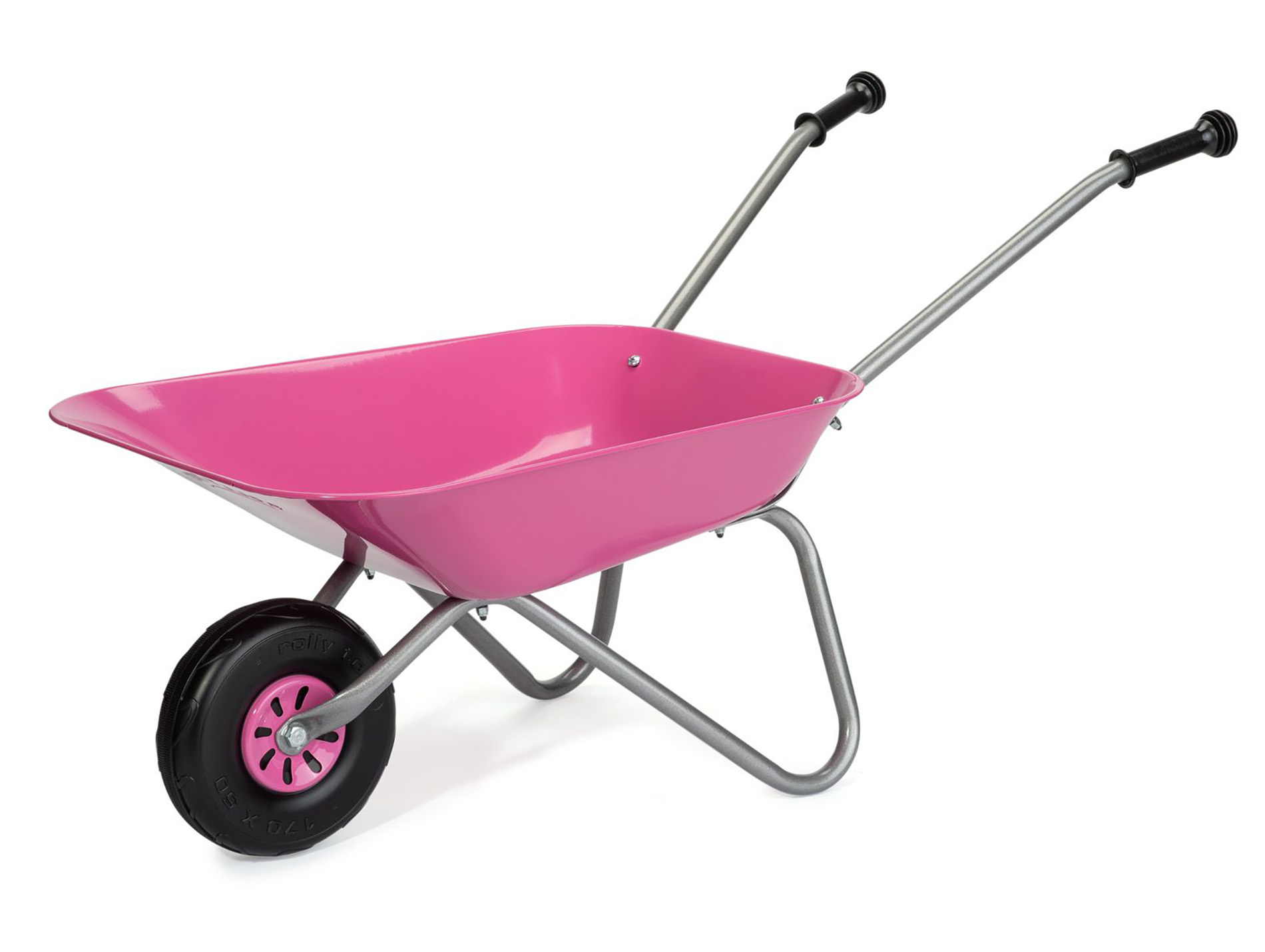 Brouette ROLLY TOYS Metallschubkarre métal 80cm rose
