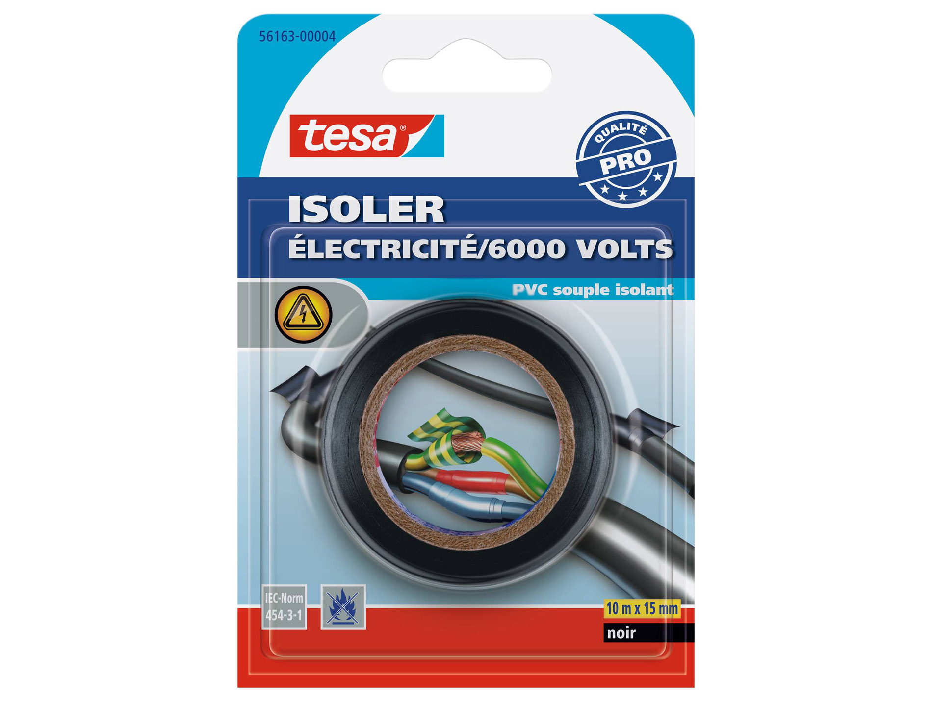 Adhésif TESA Isoler universel électrique noir l.15mm x L.10m