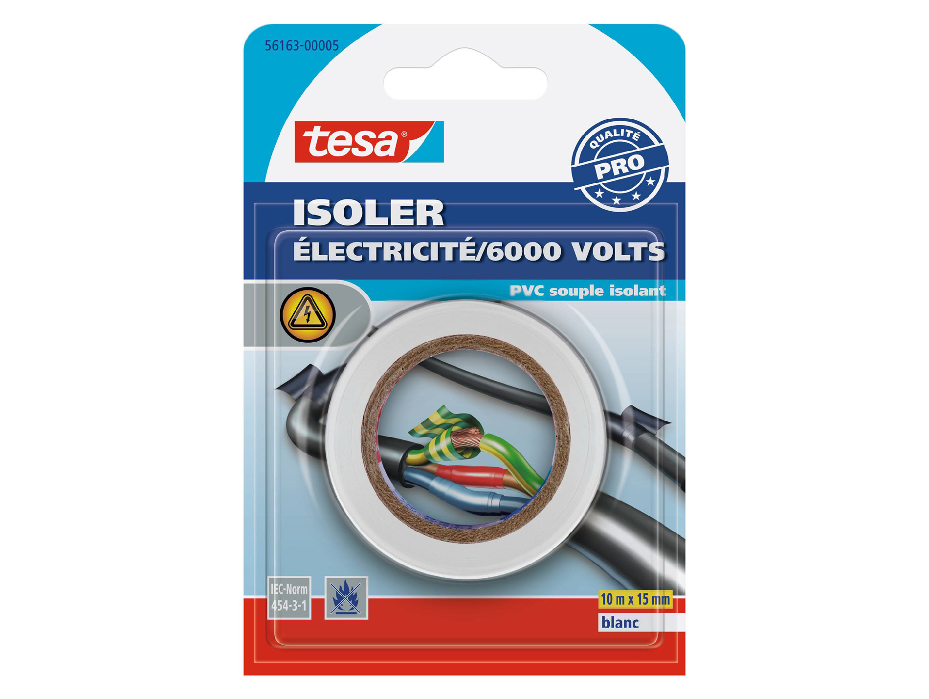 Adhésif TESA Isoler universel électrique blanc l.15mm x L.10m