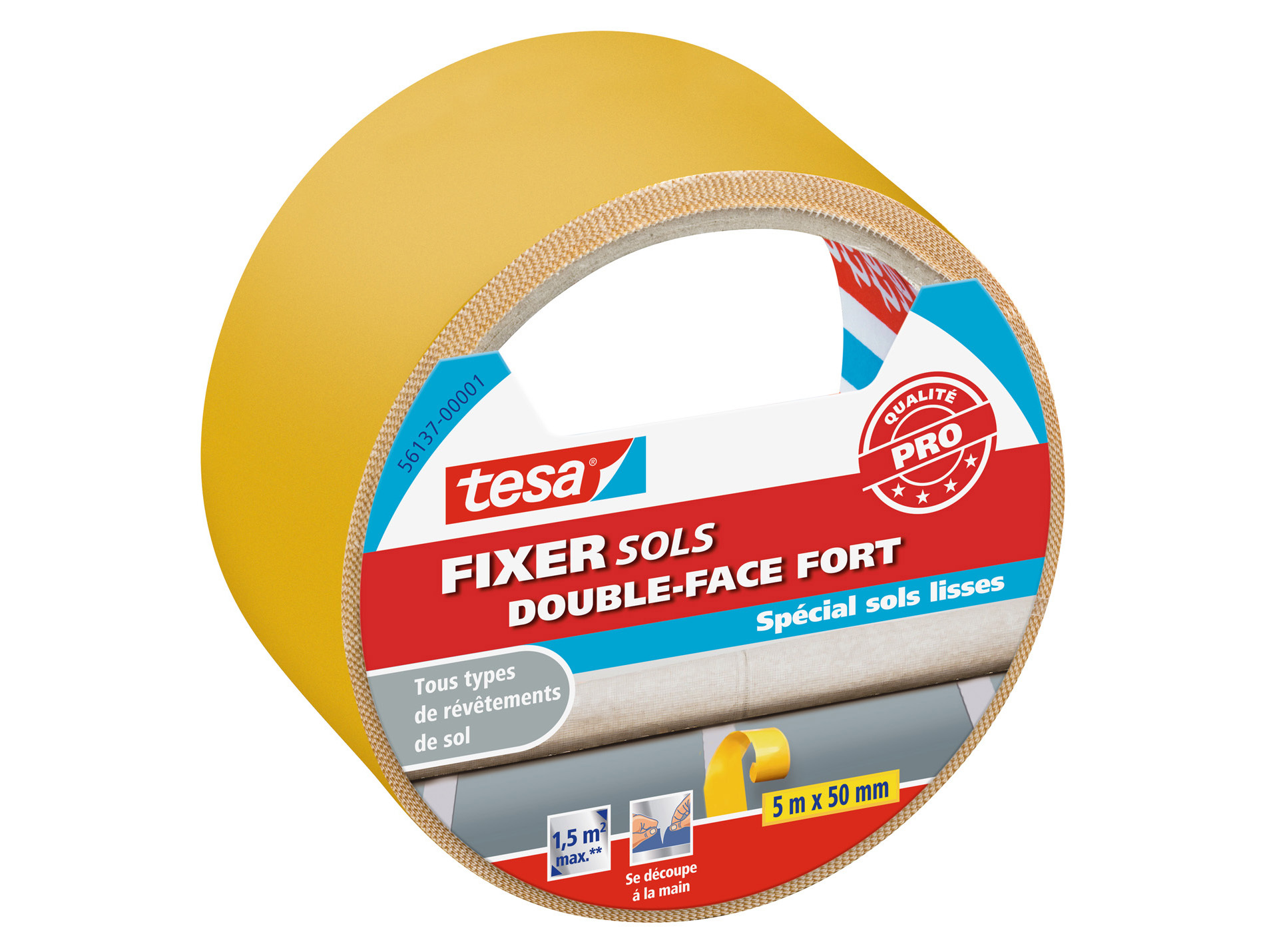 Adhésif TESA Fixer double face fort l.50mm x L.5m