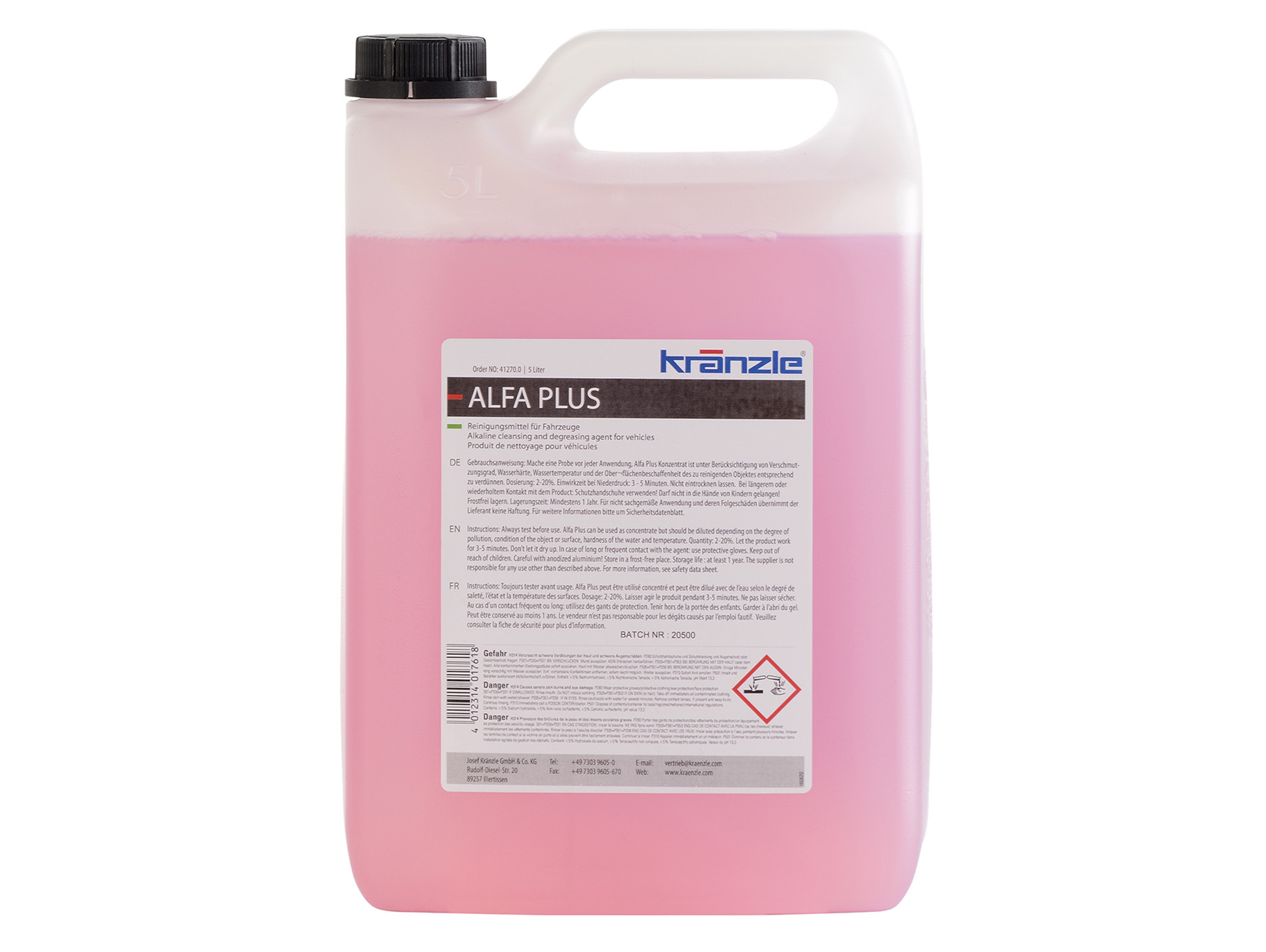 Nettoyant moussant alfa plus KRANZLE 5L