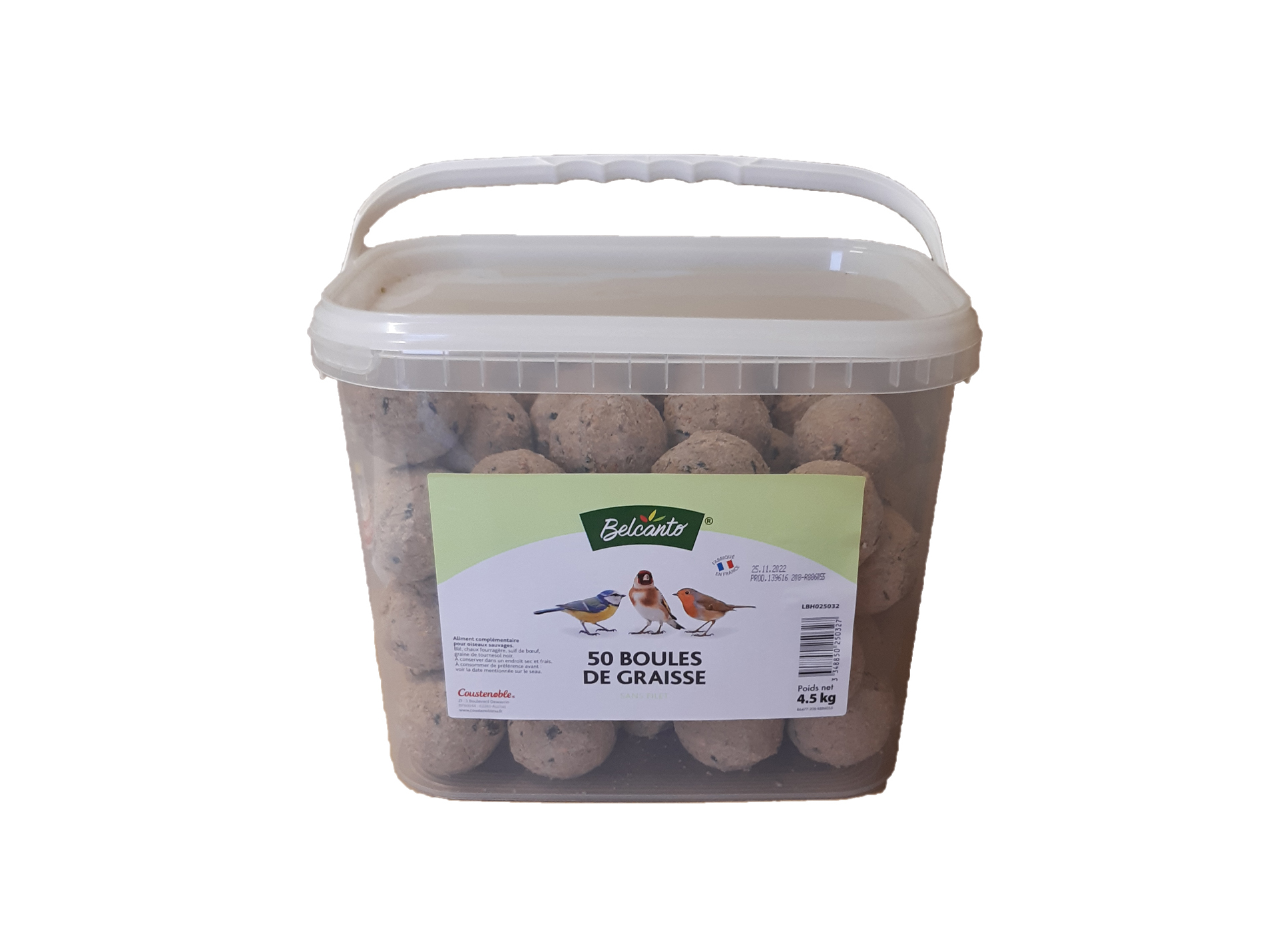 Seau 50 boules de graisse BELCANTO