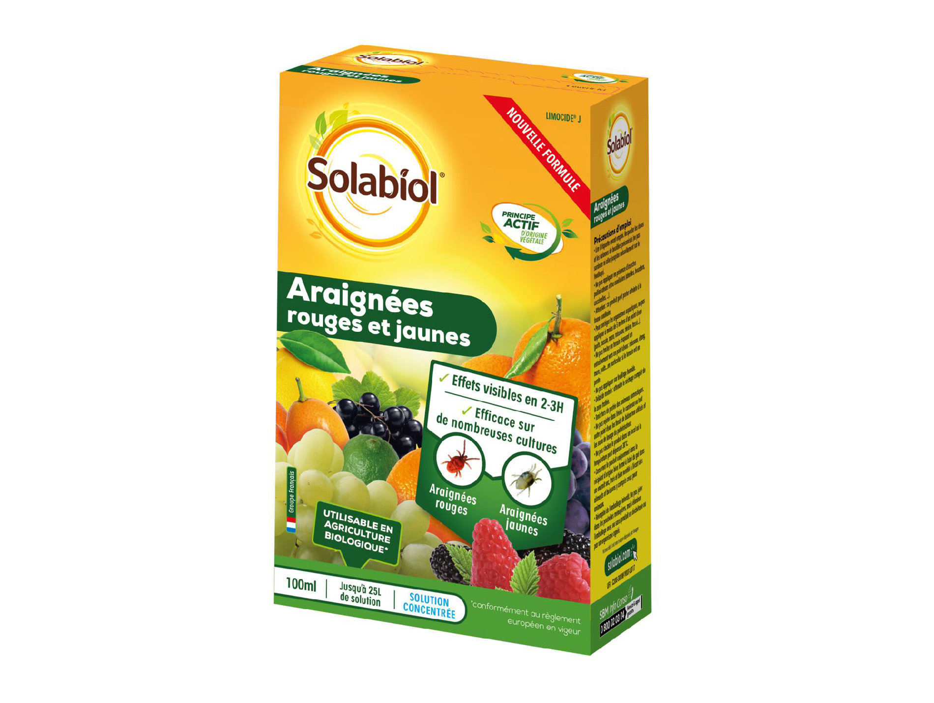 Anti-araignées rouges et jaunes SOLABIOL 100ml