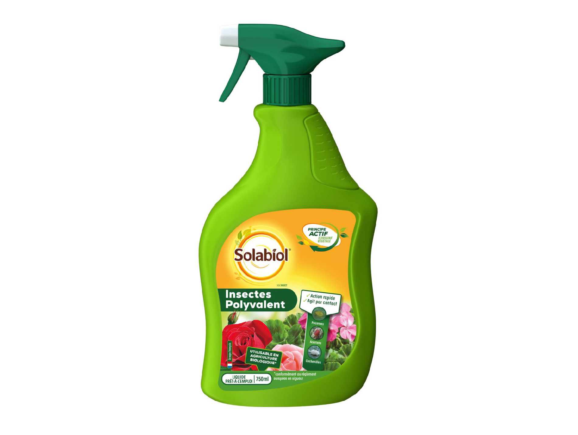 Insecticide contre insectes polyvalents SOLABIOL 750ml