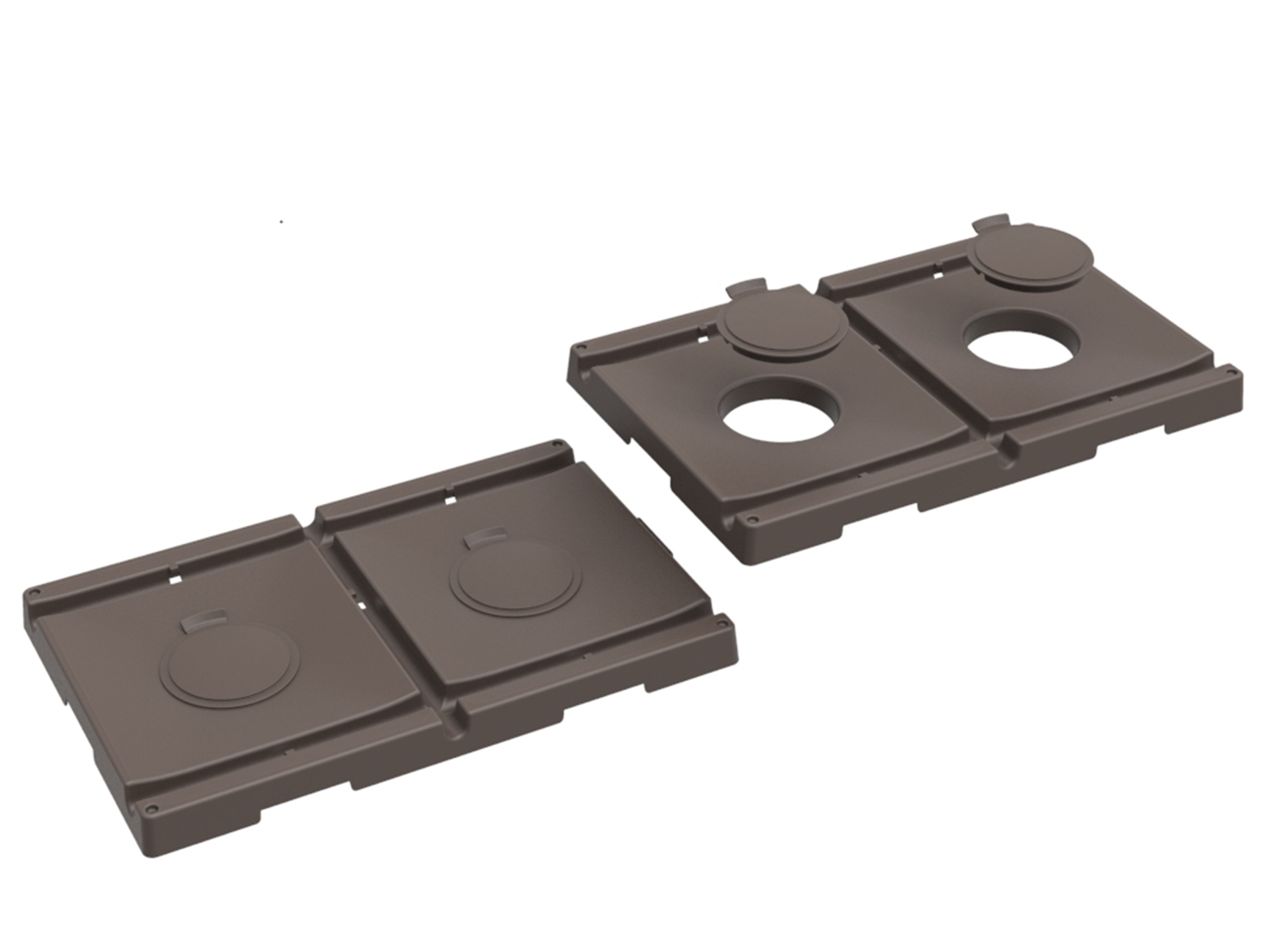 Lot de 2 plaques de paillage Modul'O Plak