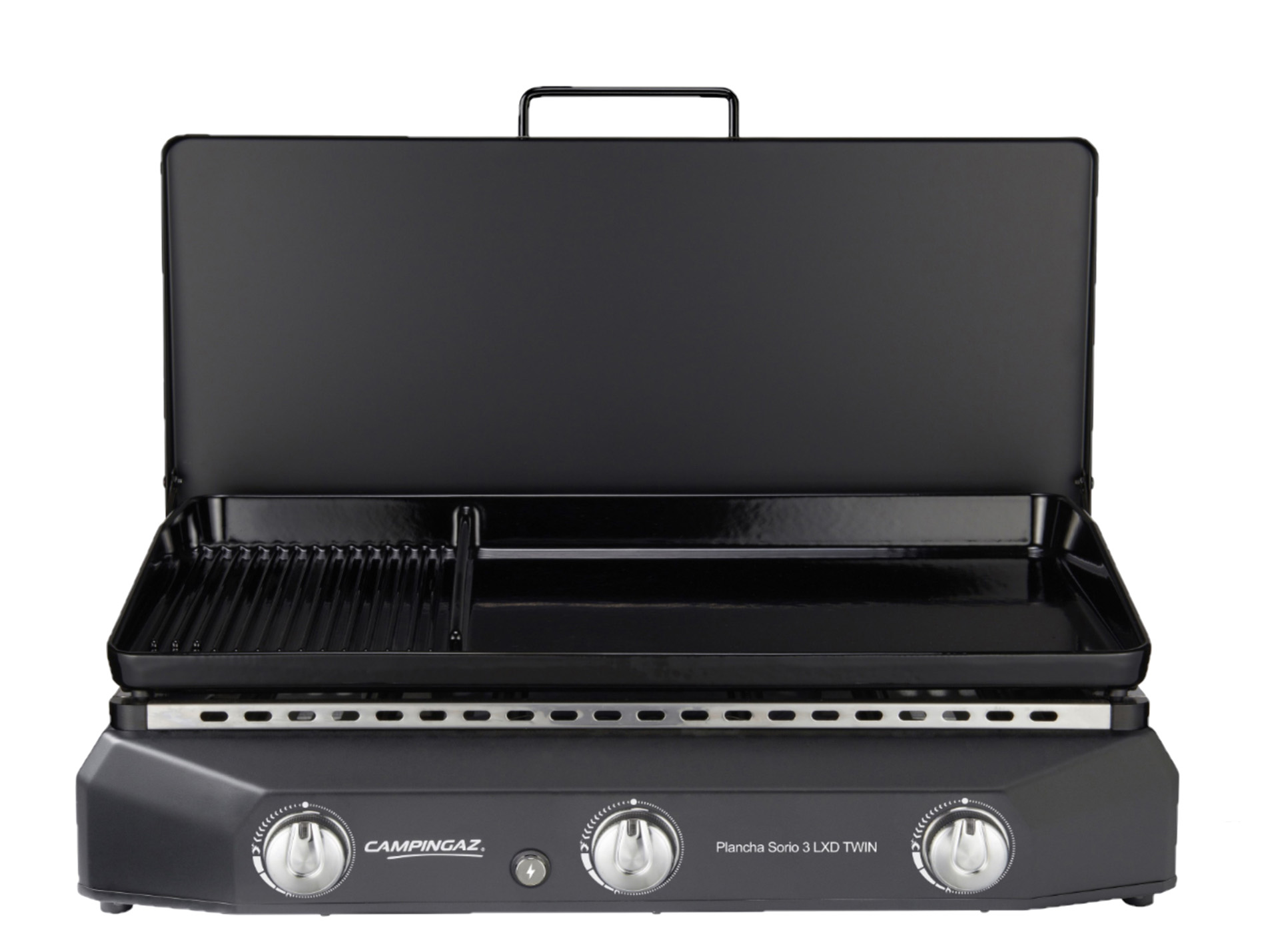 Plancha gaz à poser CAMPINGAZ Sorio3 lxd twin 3 brûleurs