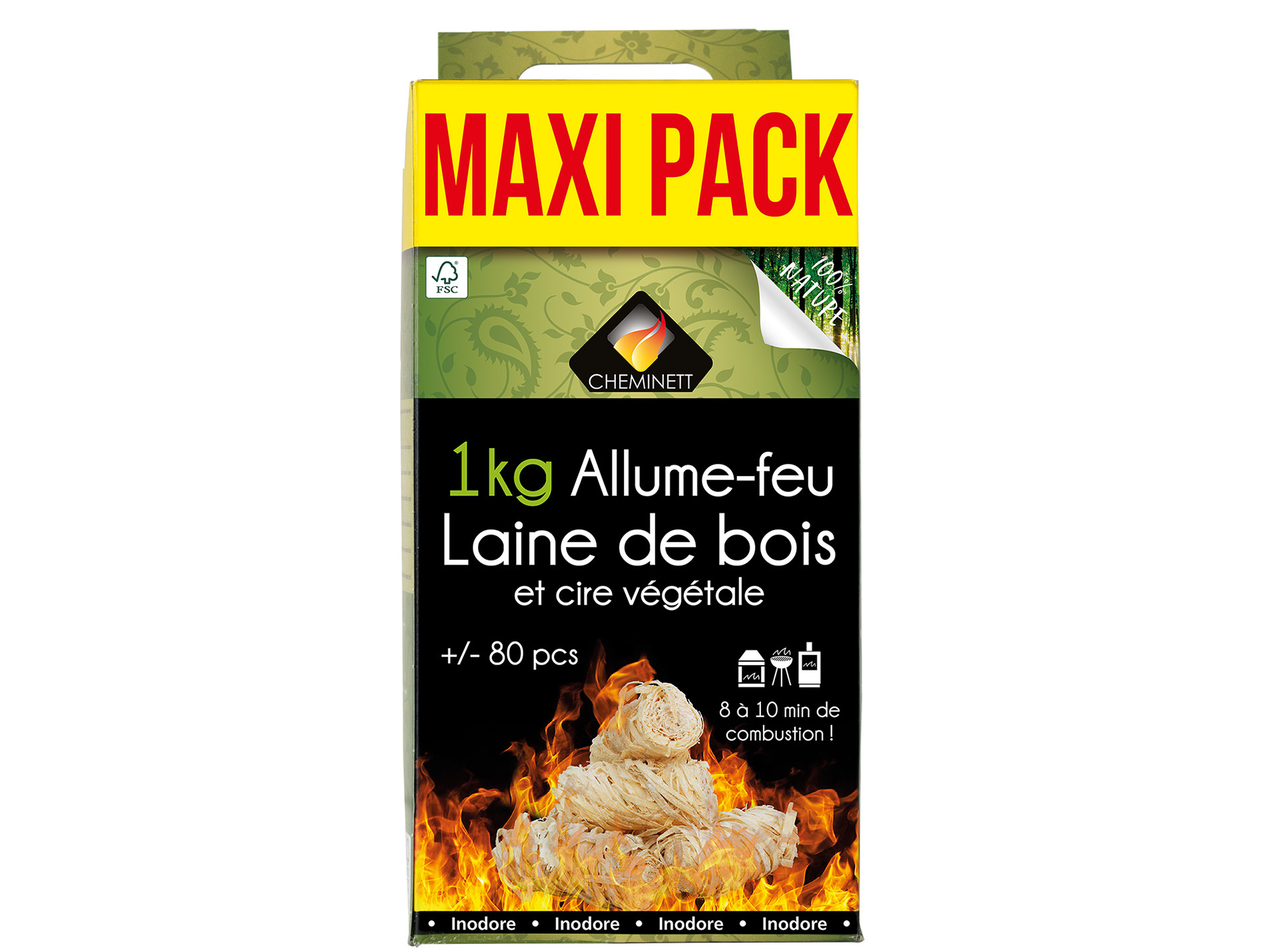 Allume-feu PYROFEU 80 pièces boîte 1kg