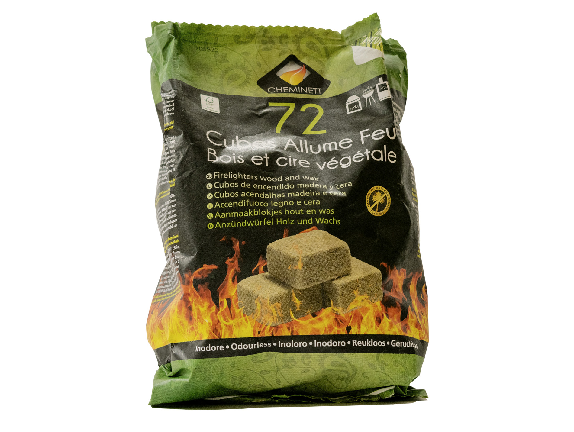 Allume-feu PYROFEU naturel en cubes 72 pièces