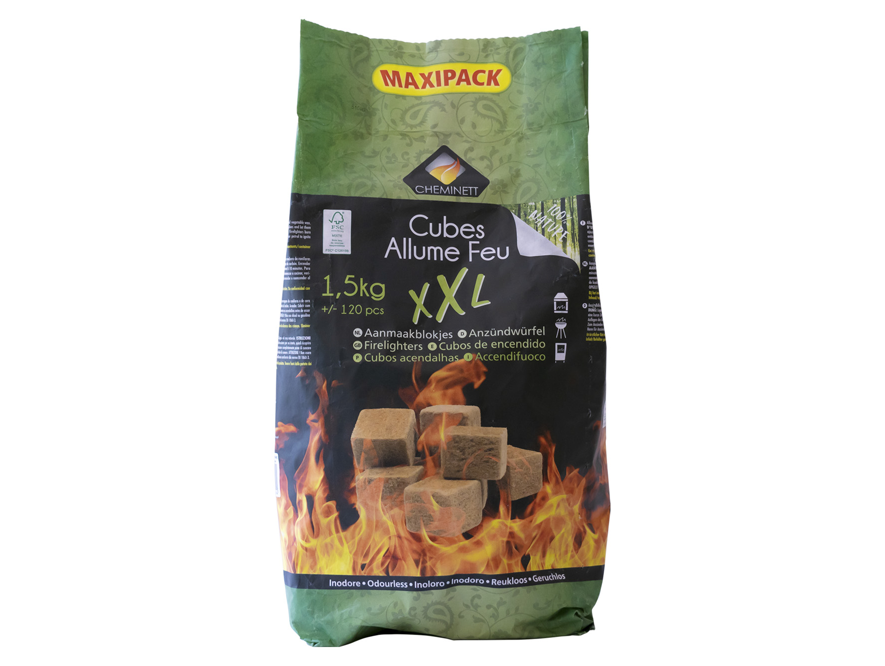 Allume-feu PYROFEU naturel en cubes 1,5kg
