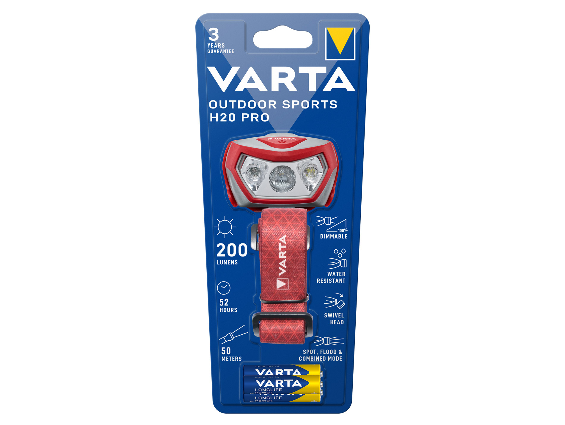 Lampe frontale VARTA H20 Pro