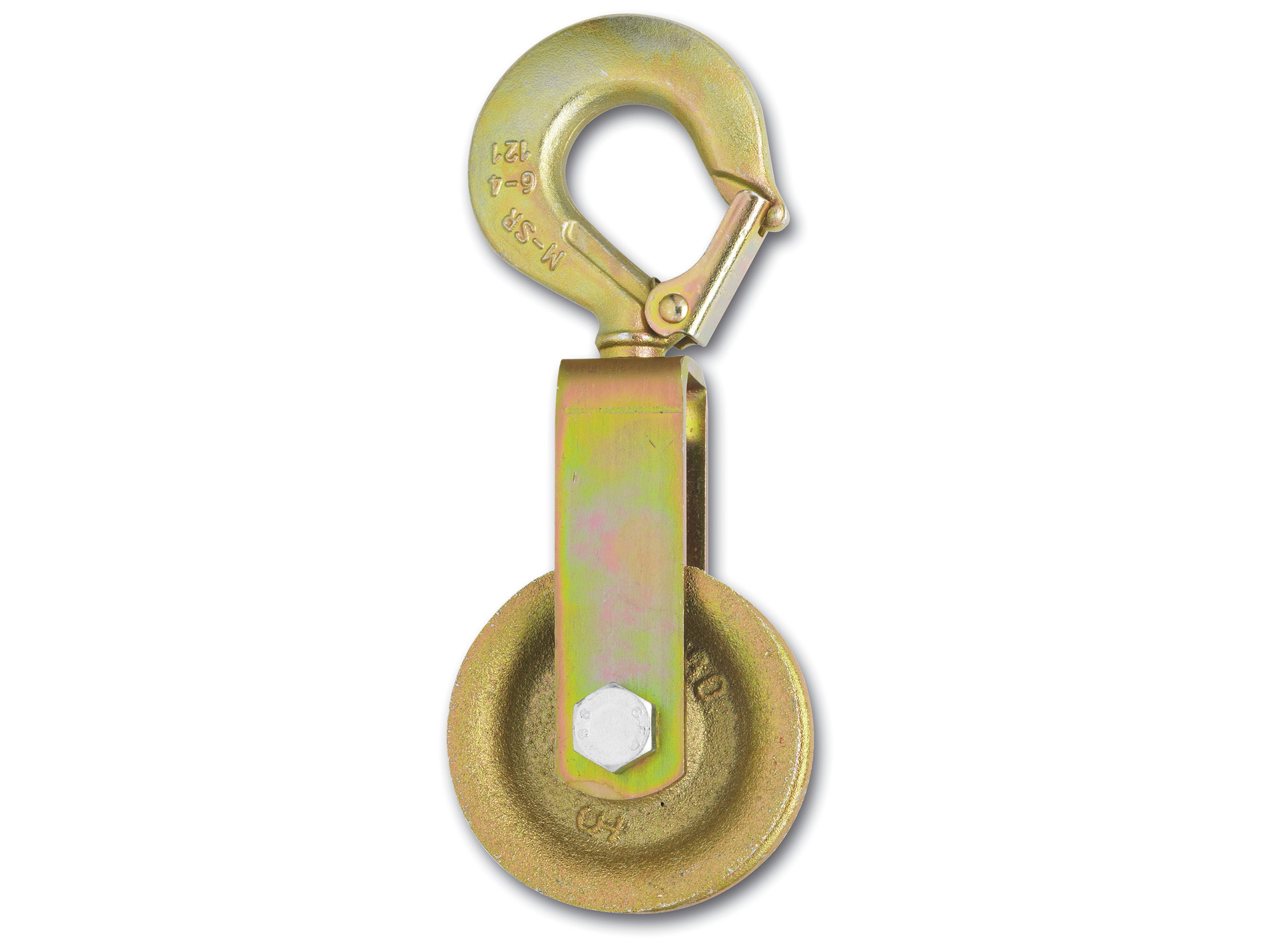 Poulie crochets acier zingué Ø80mm