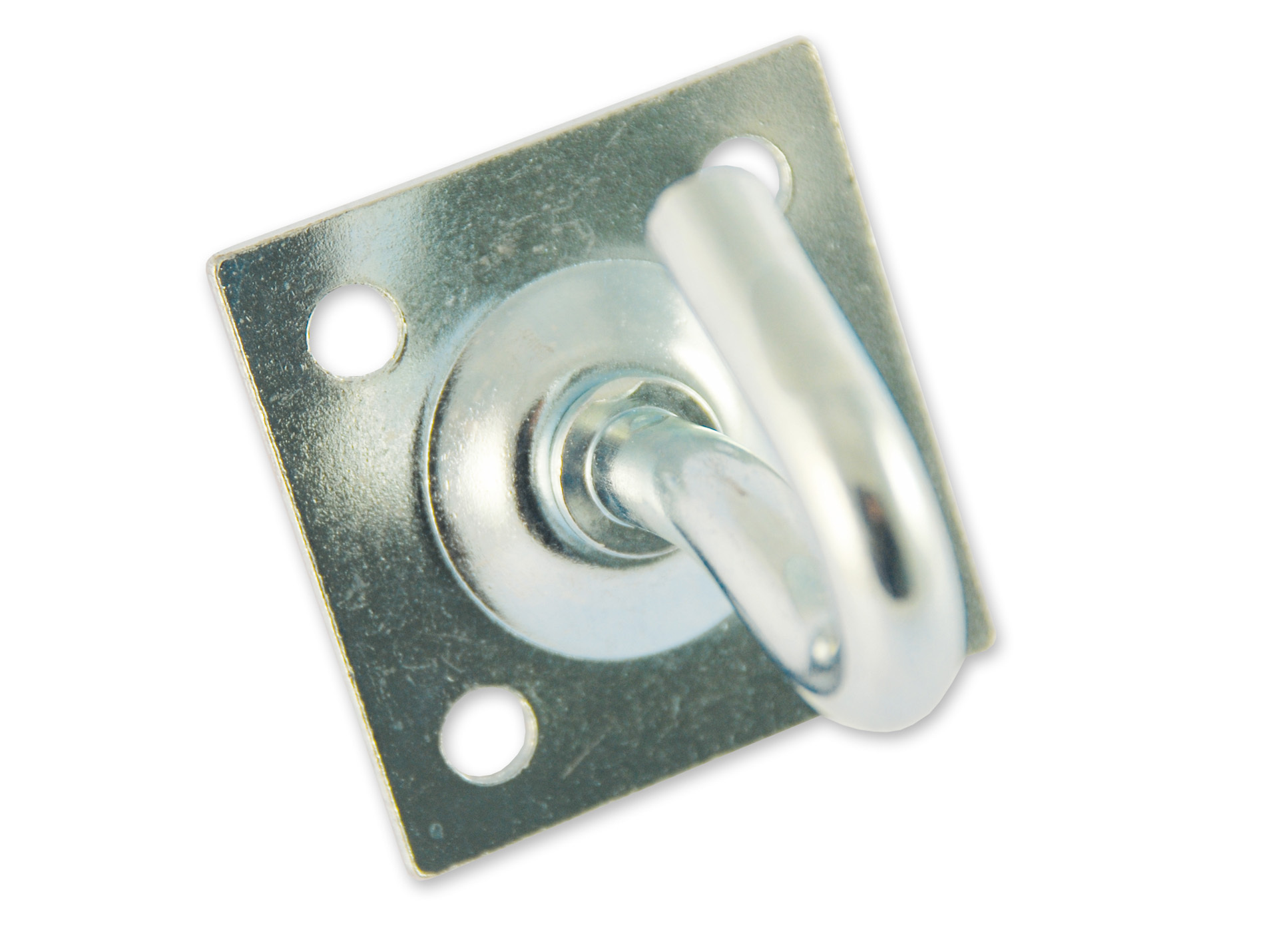 Crochet fixe avec platine acier zingué Ø7mm