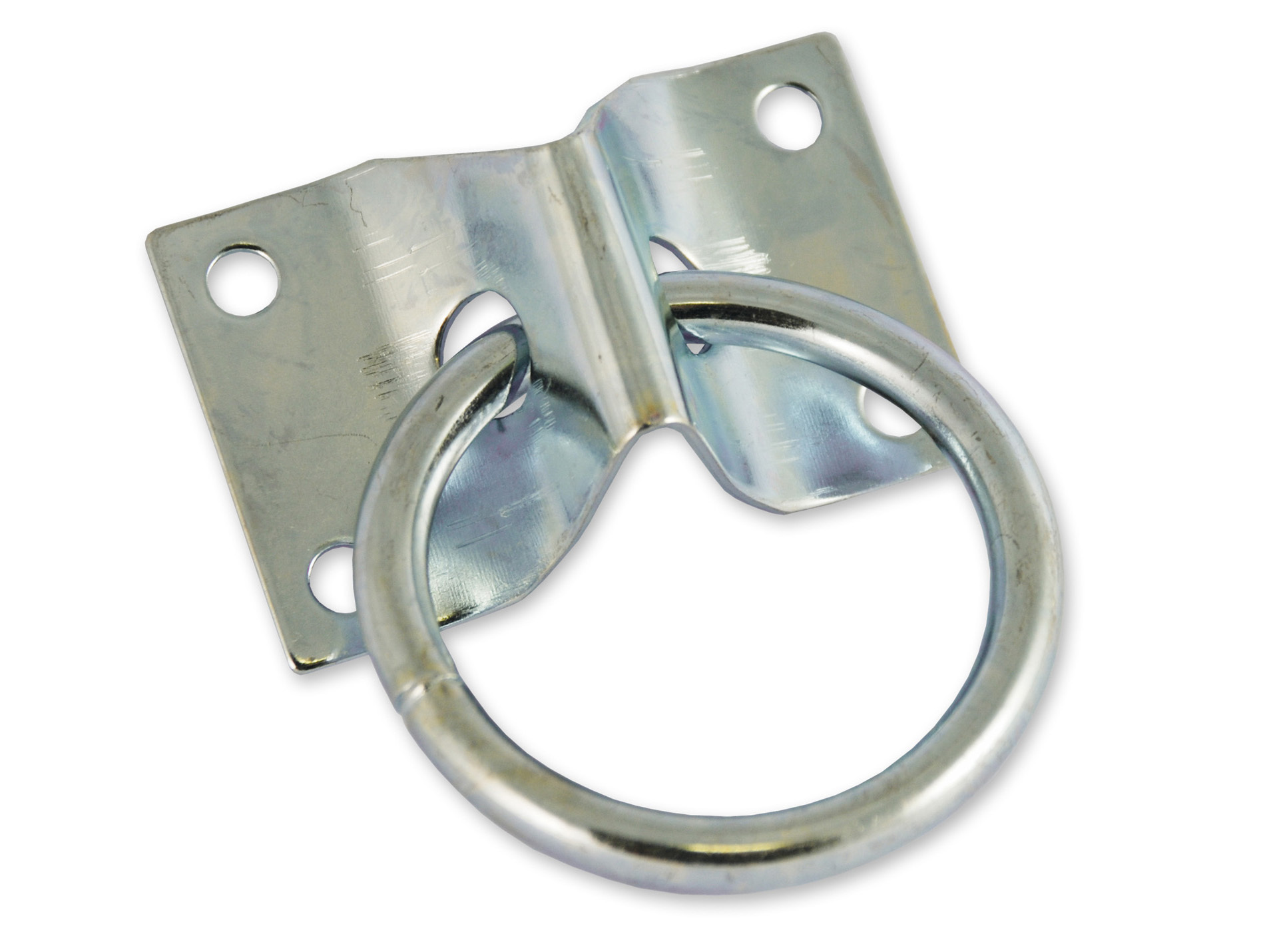 Platine avec anneau acier zingué Ø7mm