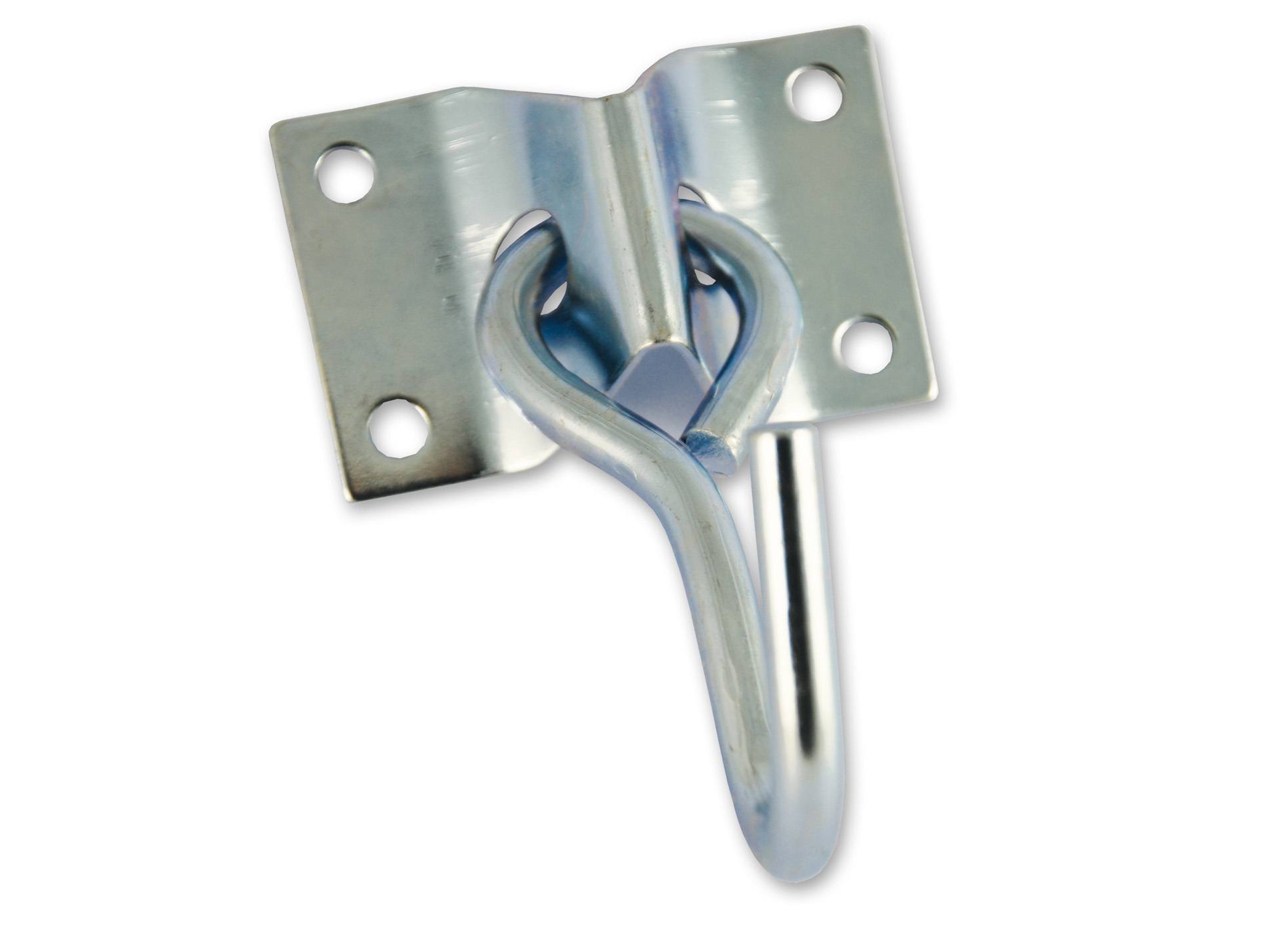 Crochet mobile avec platine acier zingué Ø7mm