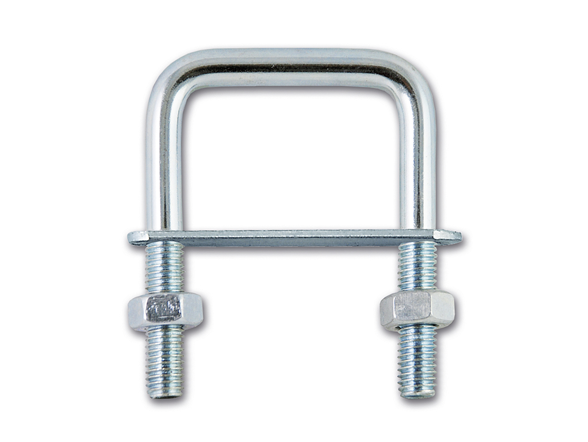 Bride avec fixation carrée acier zingué Ø6mm x2