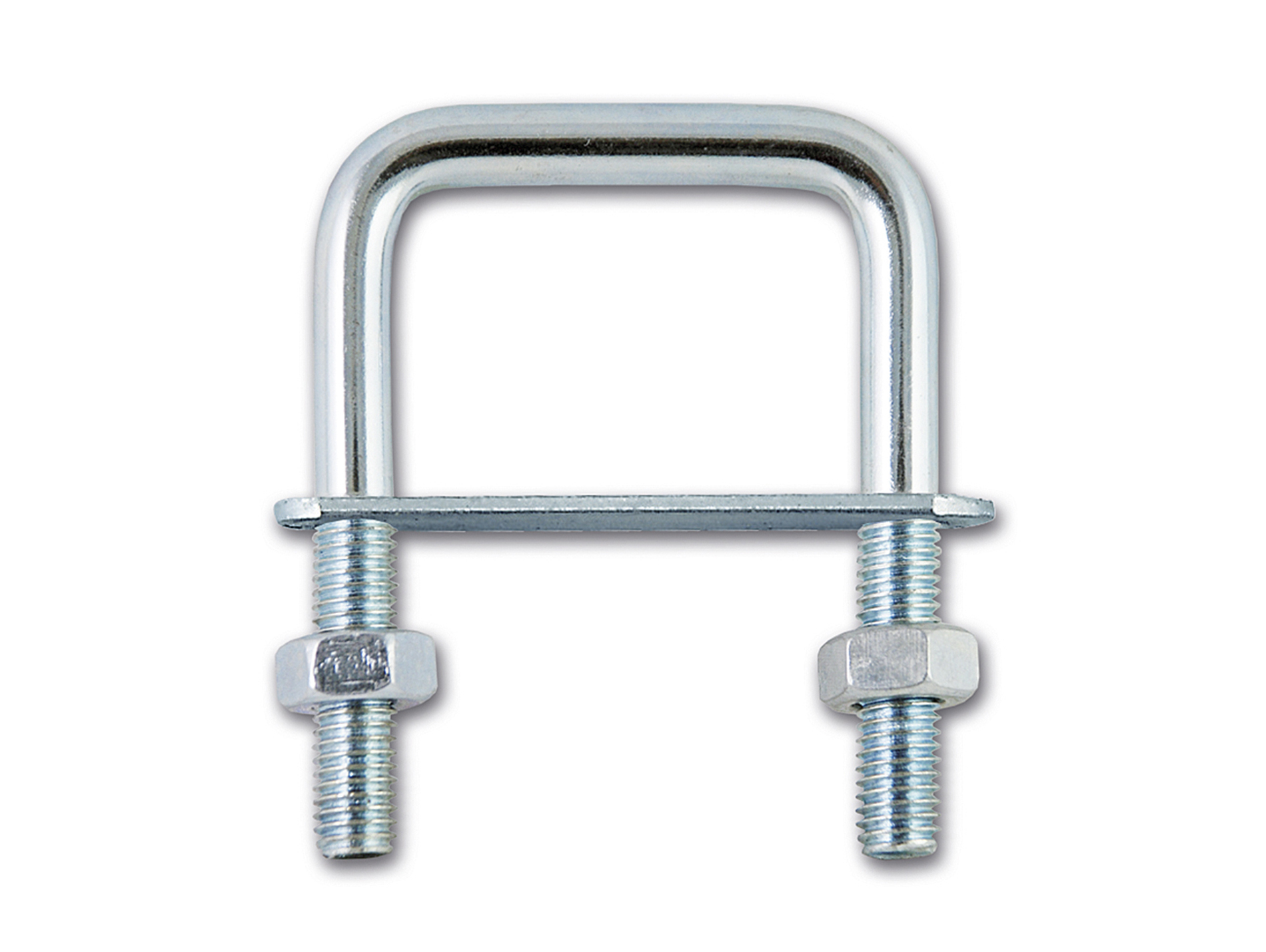 Bride avec fixation carrée acier zingué Ø8mm x2