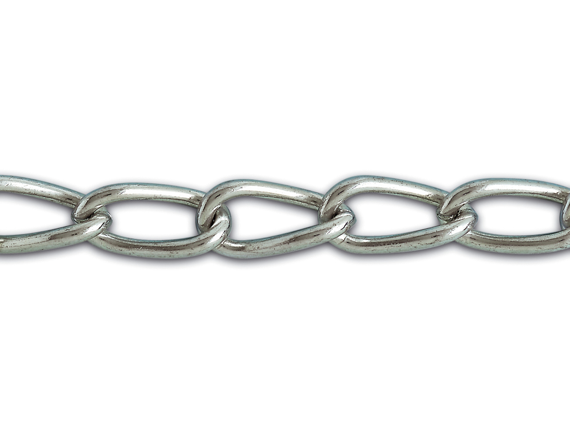 Chaîne soudée torse acier zingué Ø3,5mm - au mètre