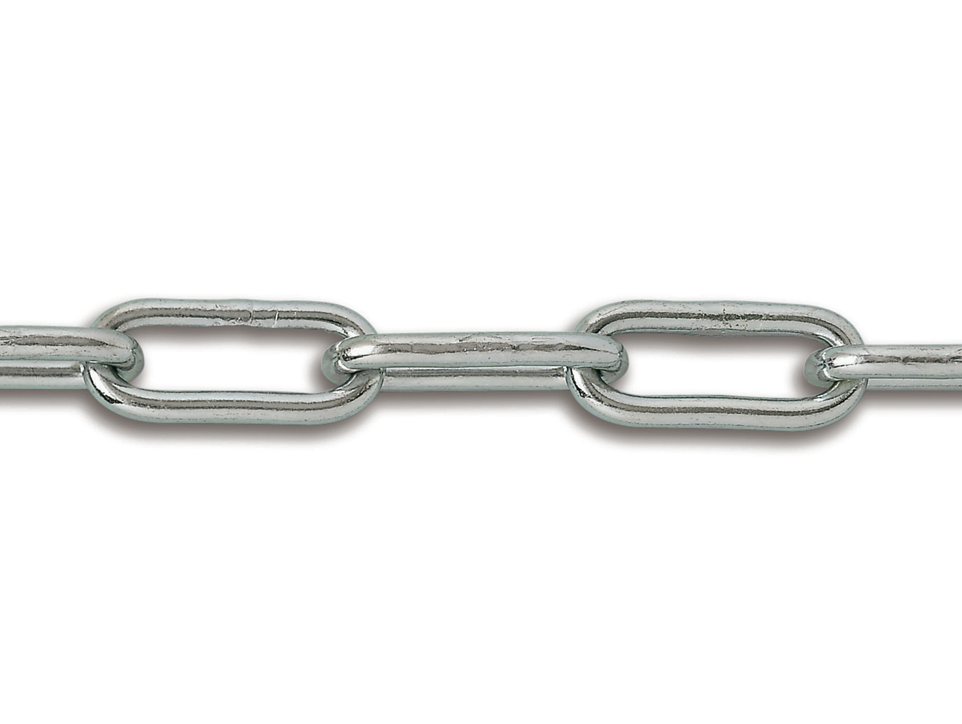 Chaîne soudée maille longue acier zingué Ø3,5mm - au mètre