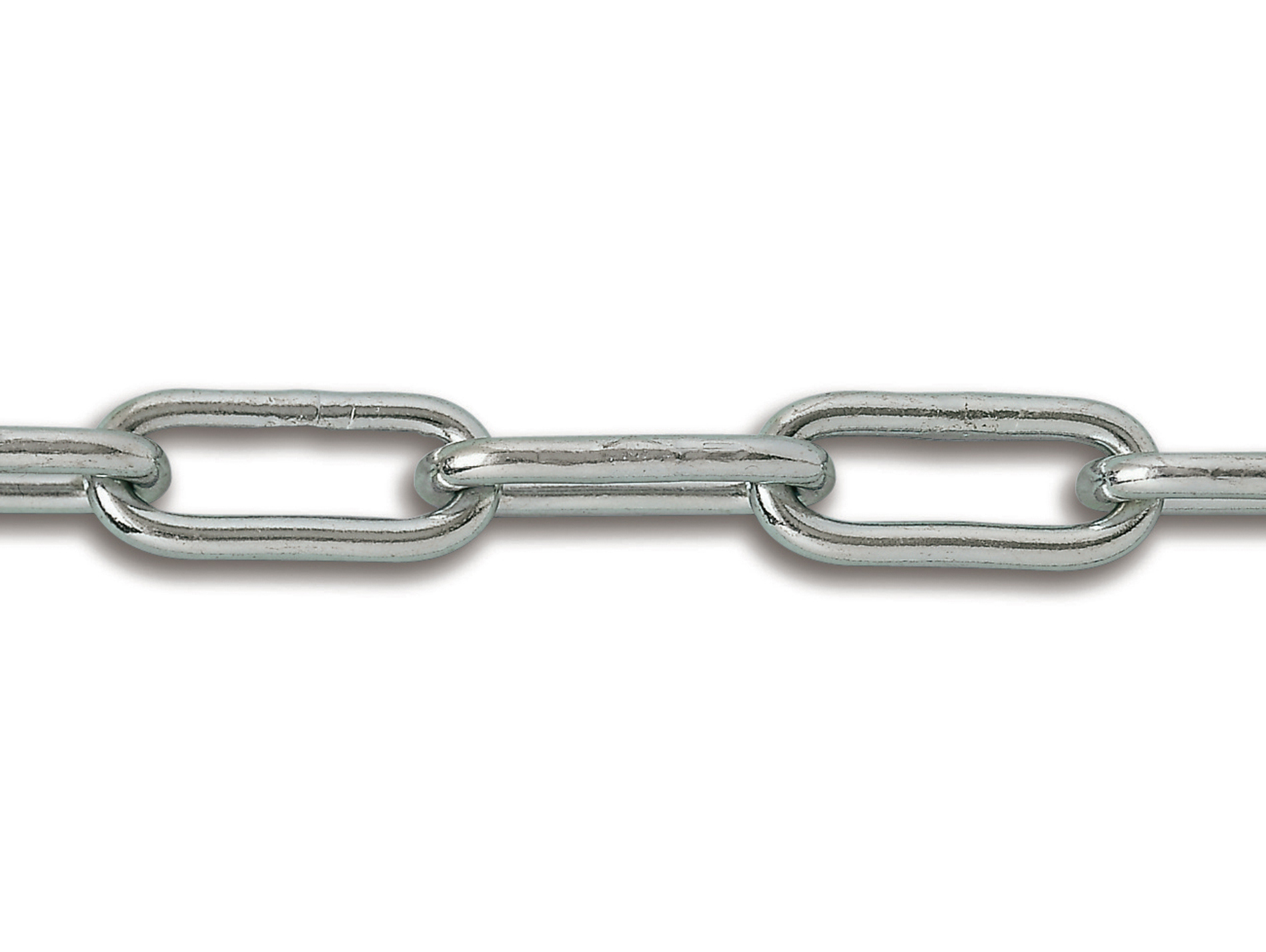 Chaîne soudée maille longue acier zingué Ø10mm - au mètre