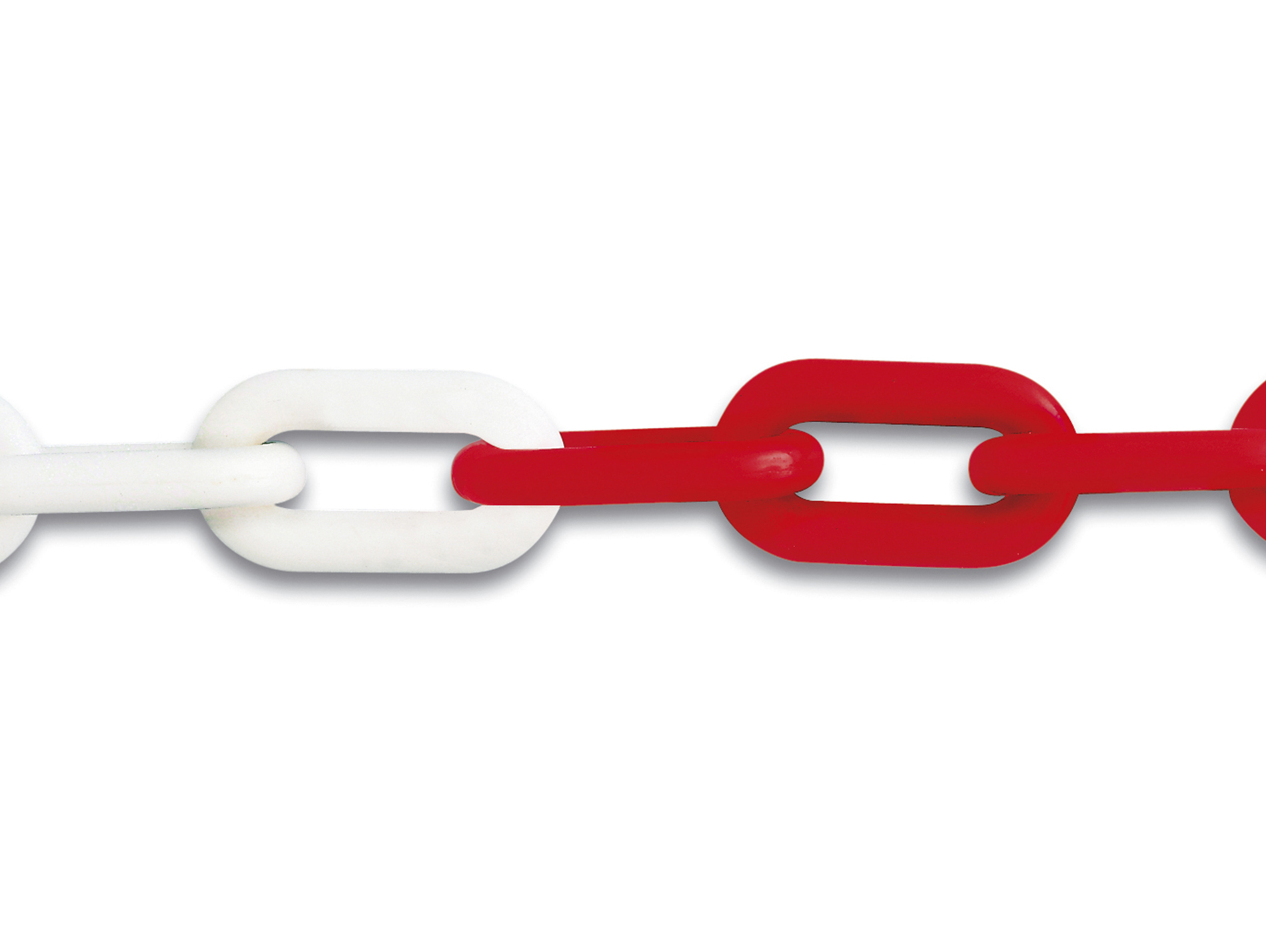 Chaîne signalisation Ø8mm rouge/blanc - au mètre