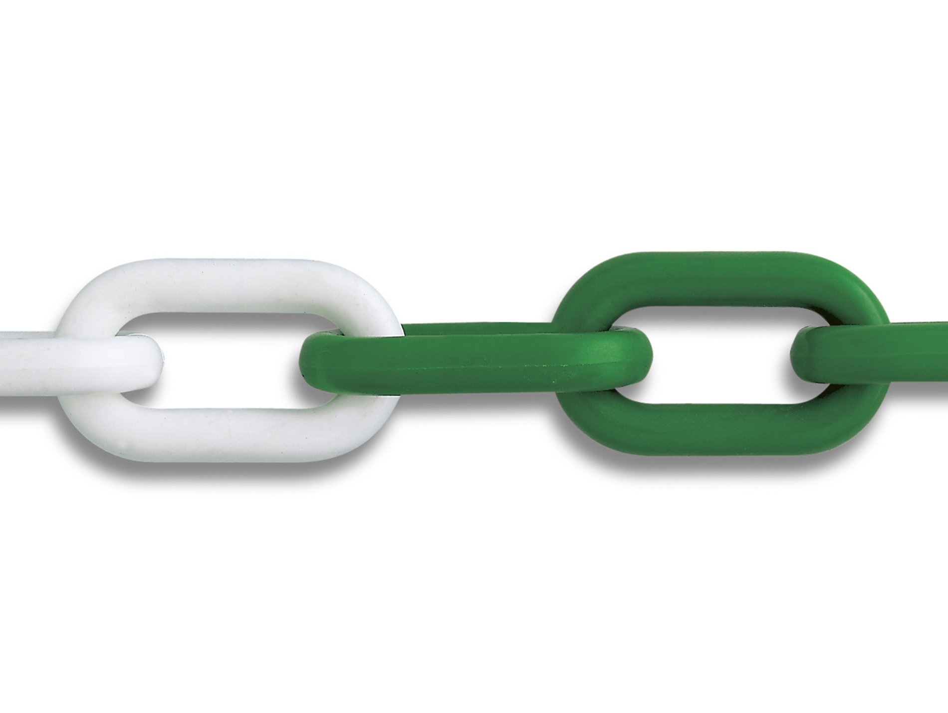Chaîne signalisation Ø8mm vert/blanc - au mètre