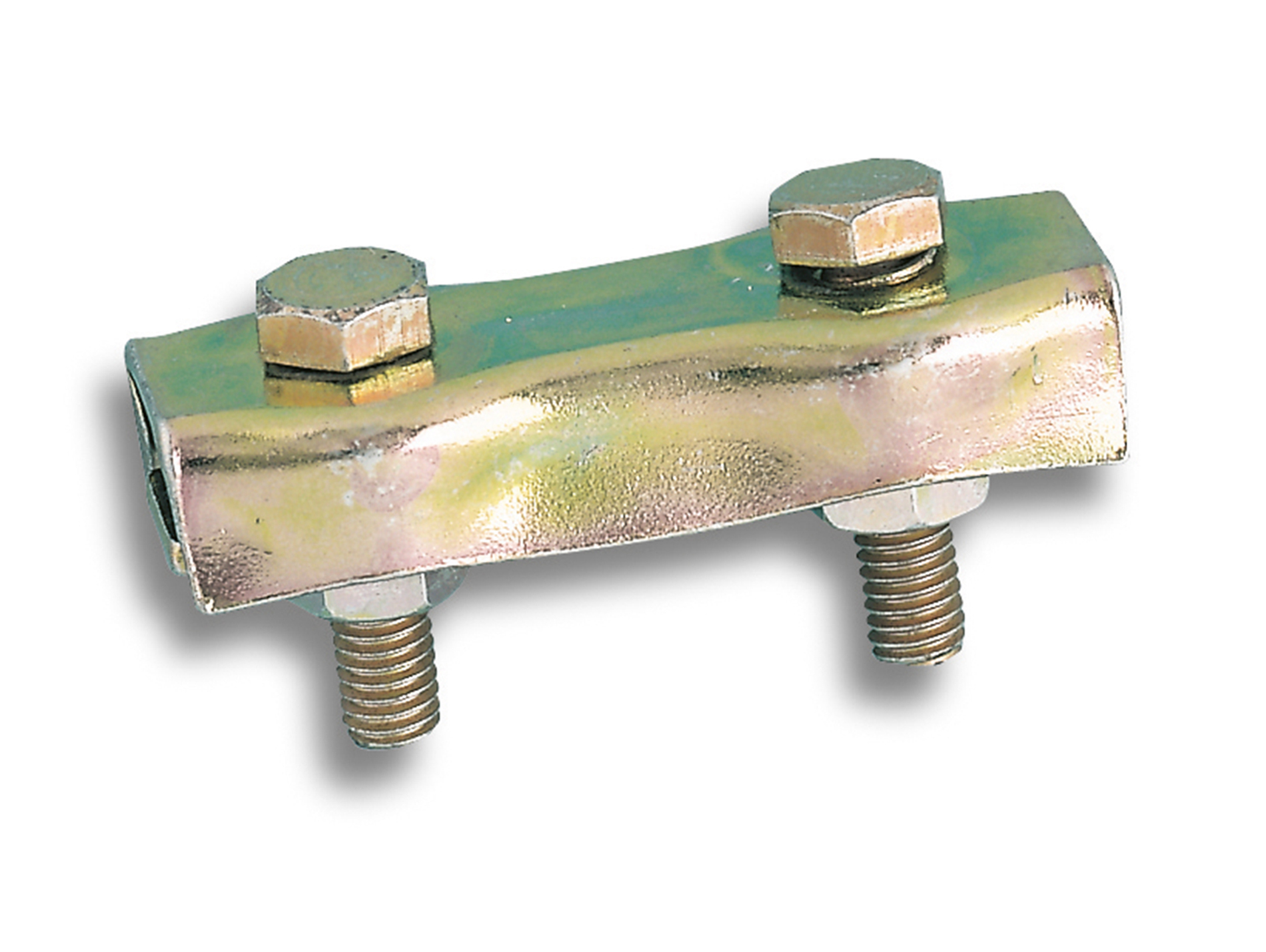 Serre-câble plat 2 boulons acier zingué pour câble Ø4mm x2