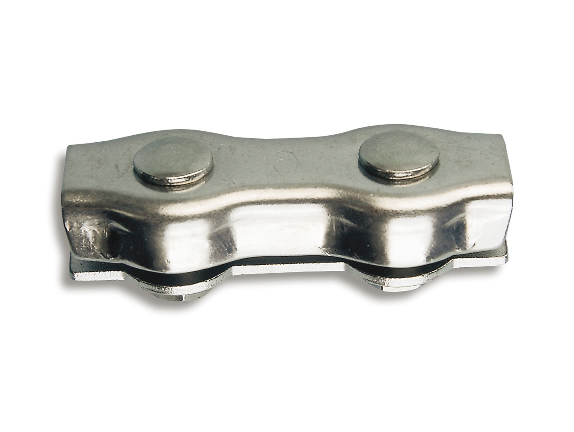 Serre-câble plat 2 boulons inox pour câble Ø3mm