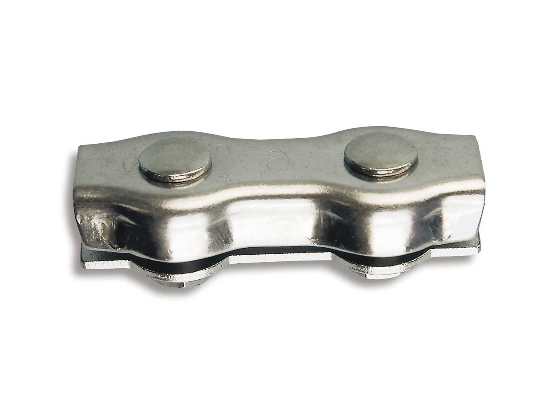 Serre-câble plat 2 boulons inox pour câble Ø8mm