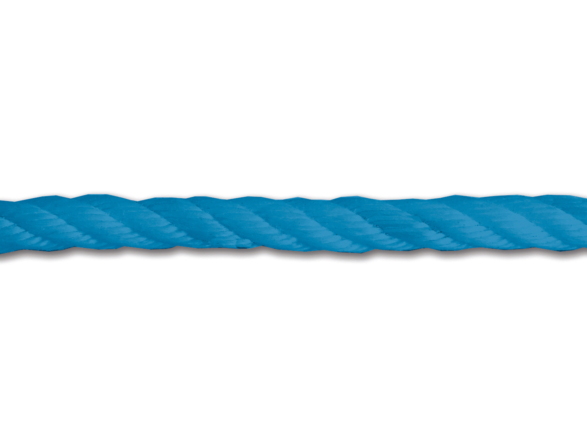 Corde torsadée polypropène Ø6mm bleue - au mètre